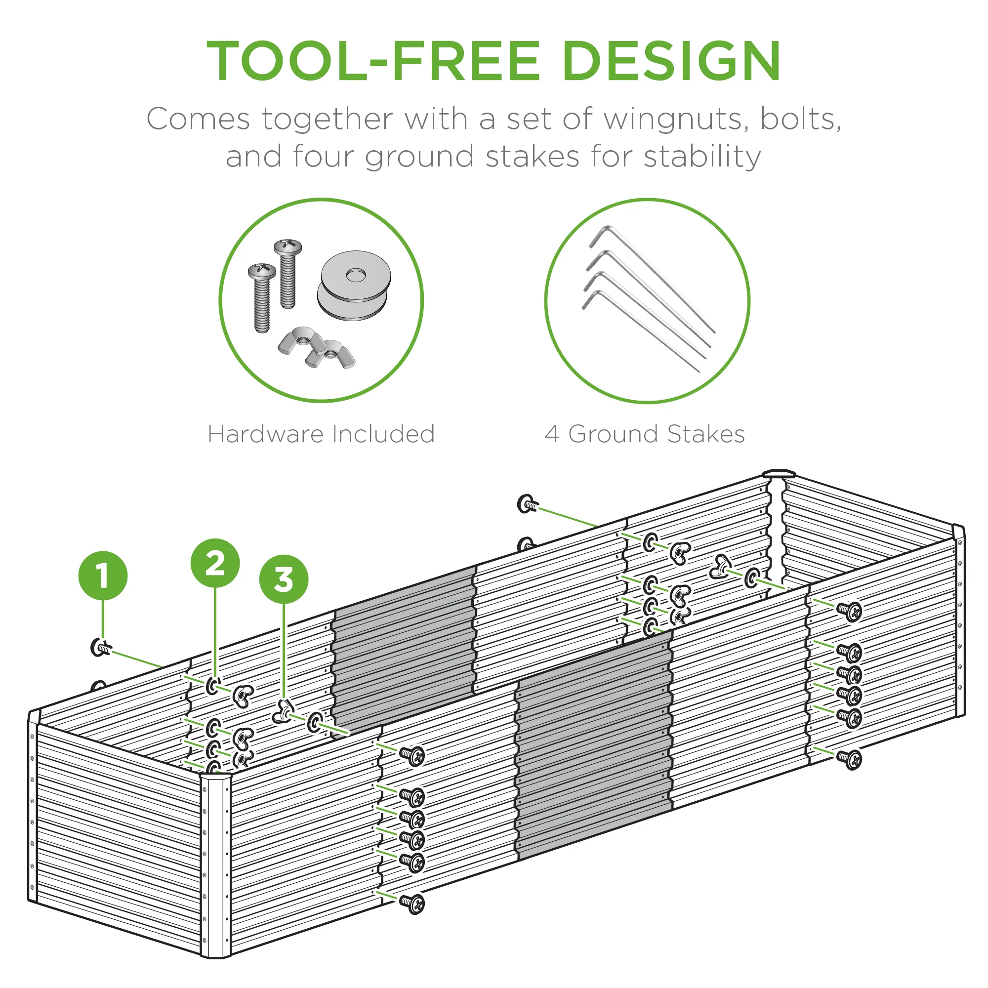 8x2x2FT Steel Planting Box for Backyard Flowers, Herbs, & Vegetables - Image 18