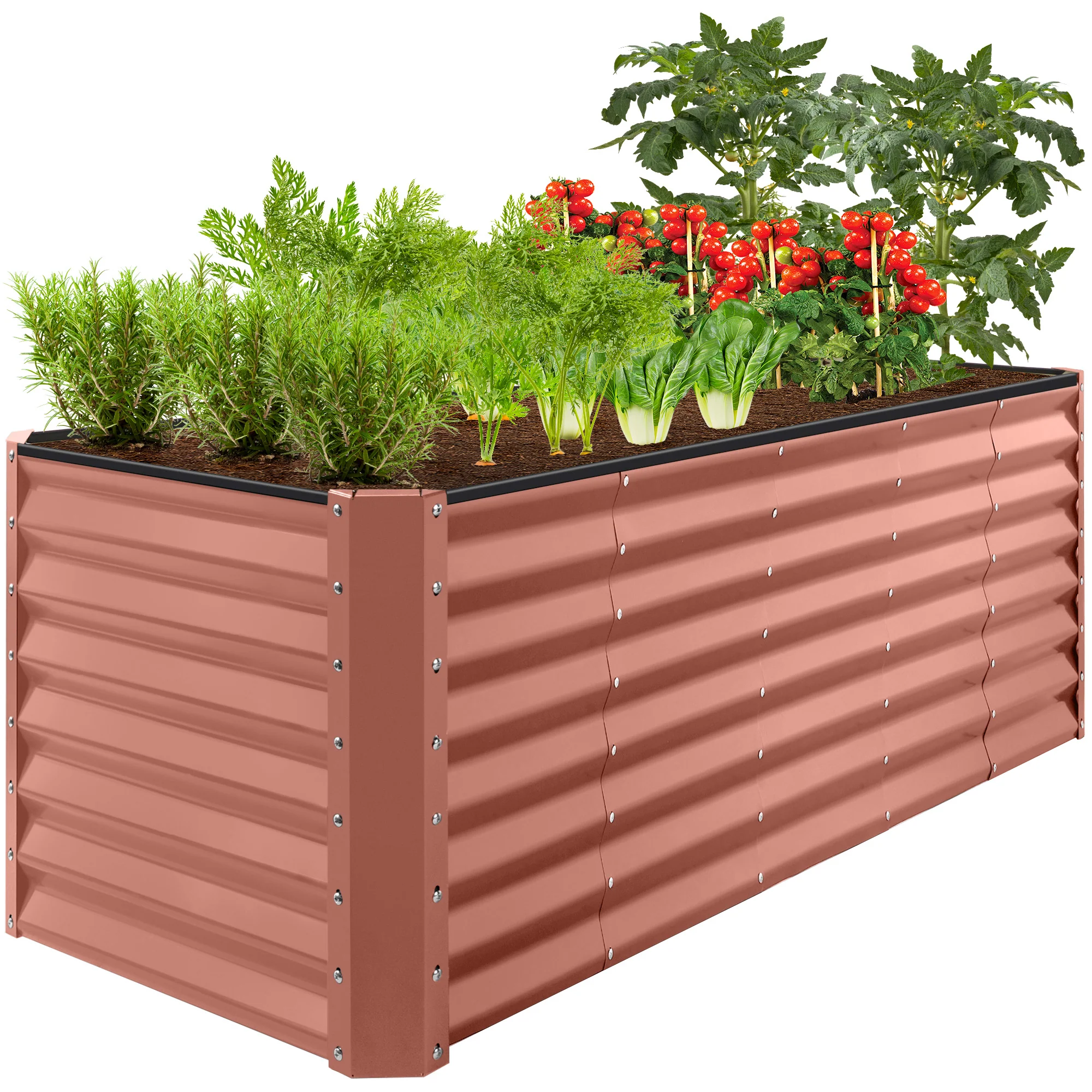 8x2x2FT Steel Planting Box for Backyard Flowers, Herbs, & Vegetables - Image 36