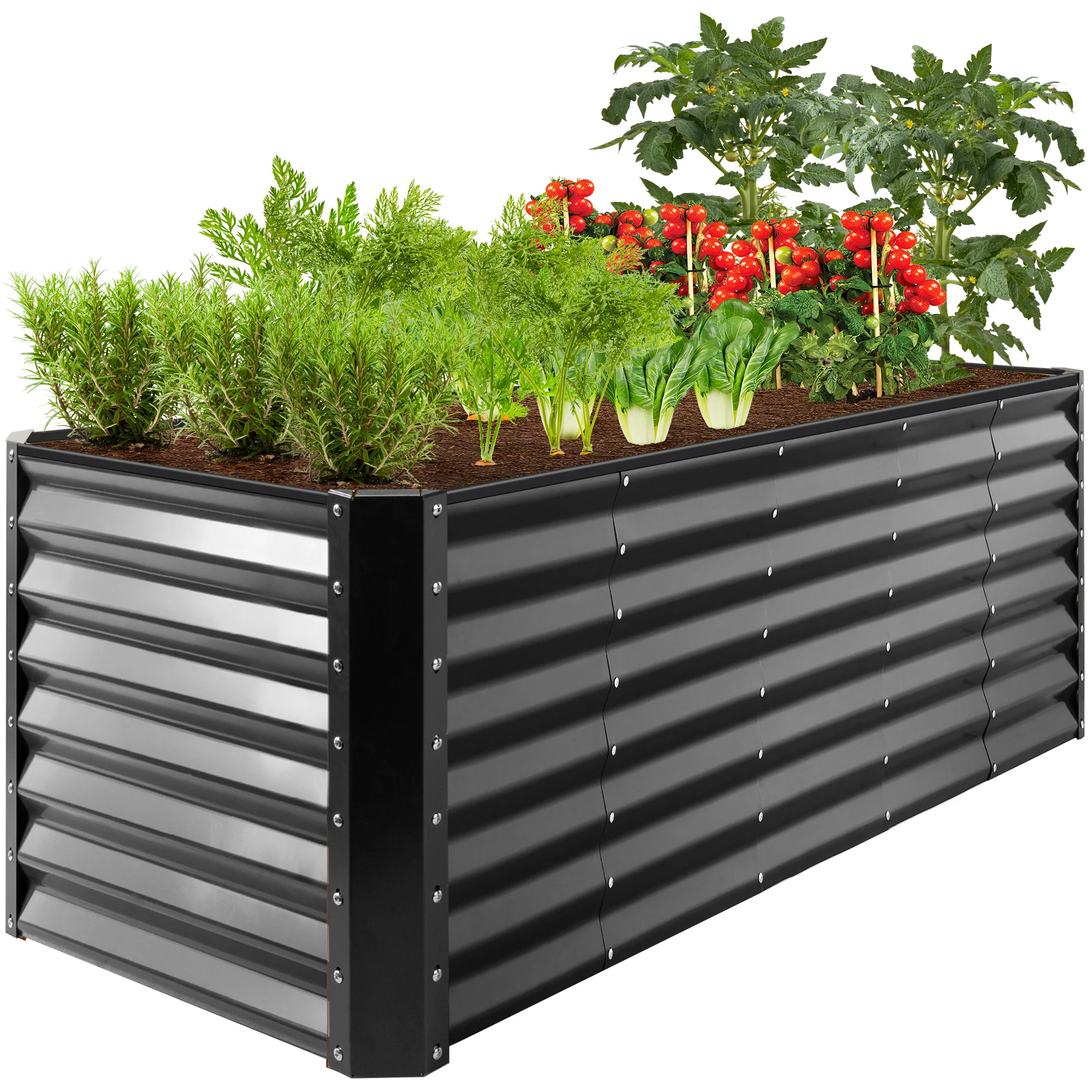 8x2x2FT Steel Planting Box for Backyard Flowers, Herbs, & Vegetables - Image 43