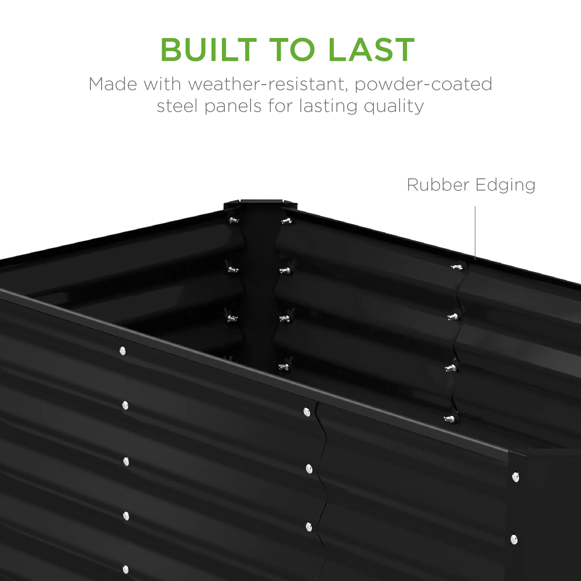 Outdoor Raised Metal Garden Bed for Vegetables, Flowers, Herbs - 4x2x2ft - Image 126