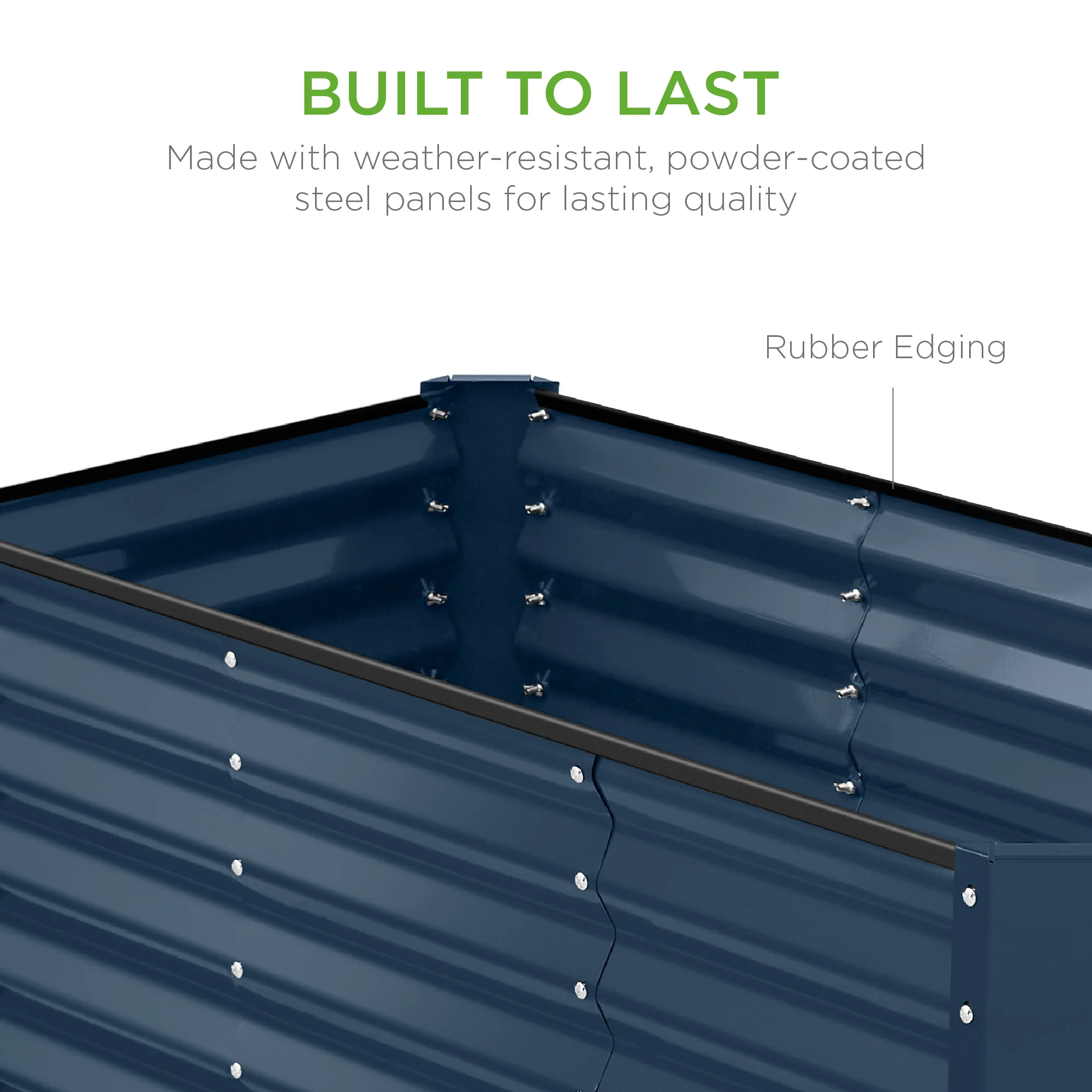 Outdoor Raised Metal Garden Bed for Vegetables, Flowers, Herbs - 4x2x2ft - Image 15