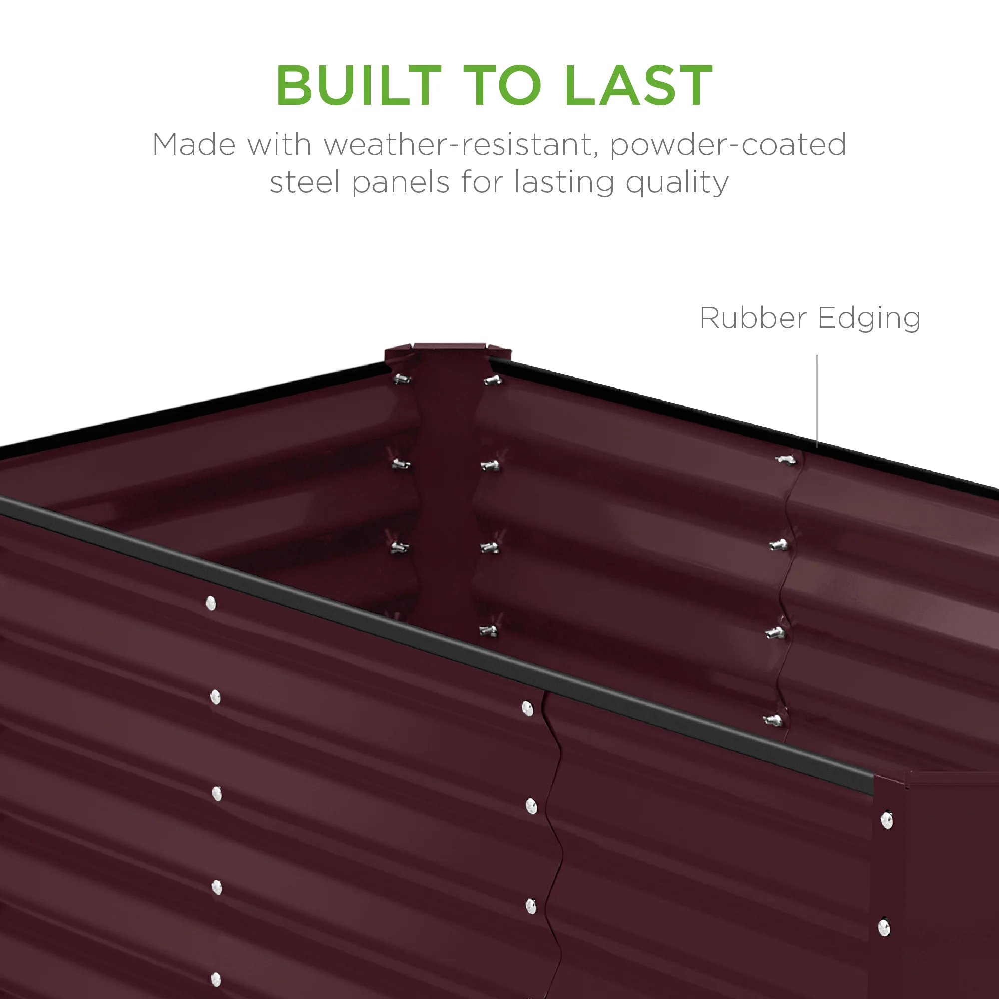 Outdoor Raised Metal Garden Bed for Vegetables, Flowers, Herbs - 4x2x2ft - Image 47