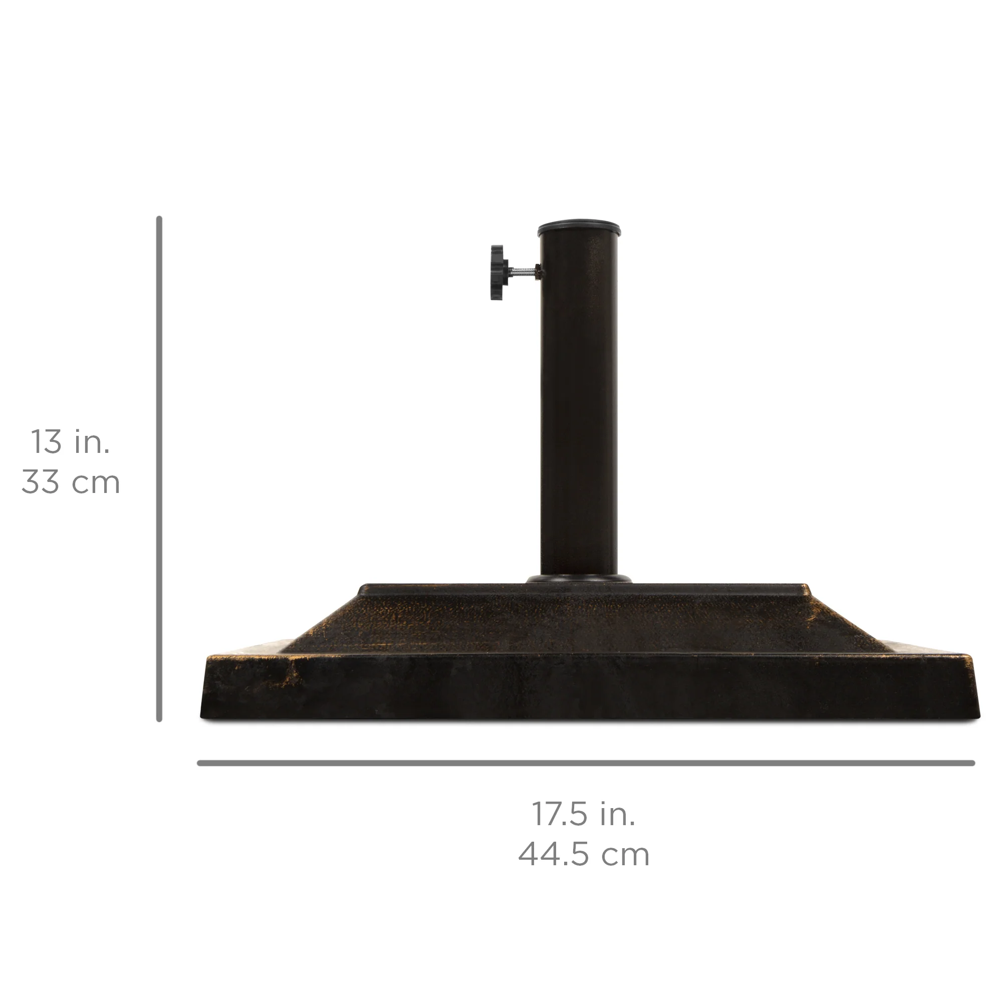 26lb Steel Square Patio Umbrella Base Stand, Basketweave Pattern - Image 6