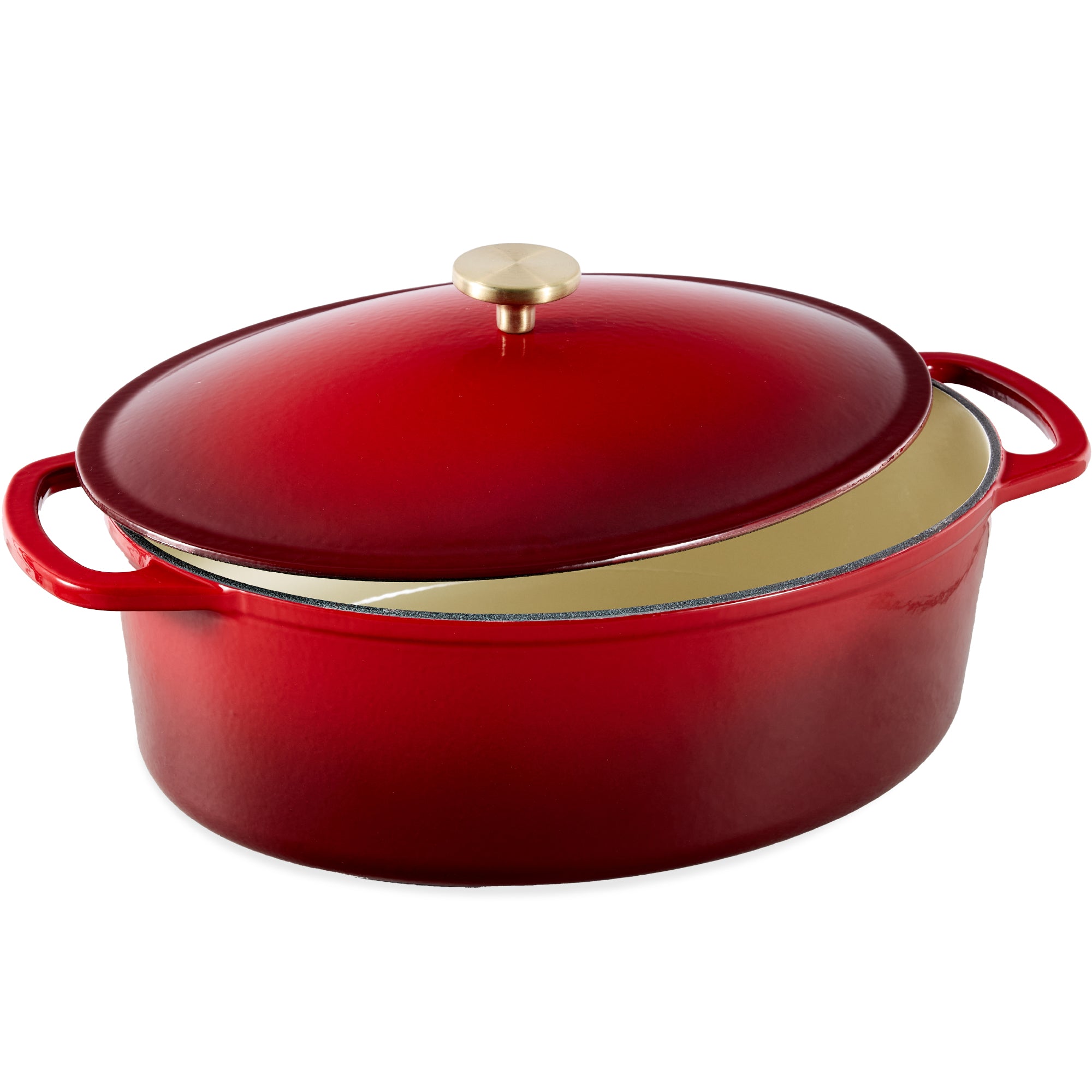 Oval Cast-Iron Dutch Oven Kitchen Cookware w/ Enamel - 7.5qt - Image 22