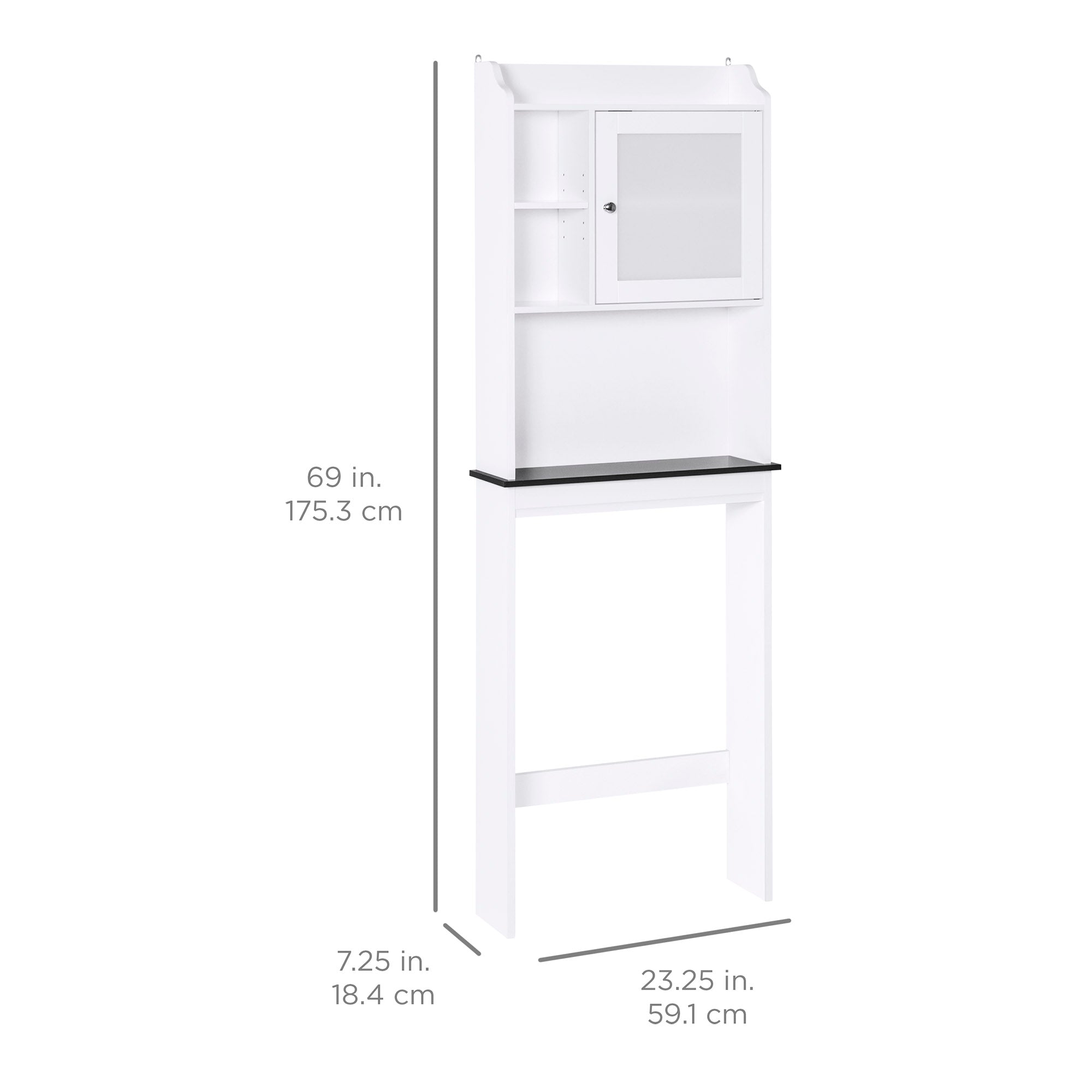 Over-the-Toilet Bathroom Storage Cabinet w/ 1 Door - Image 12