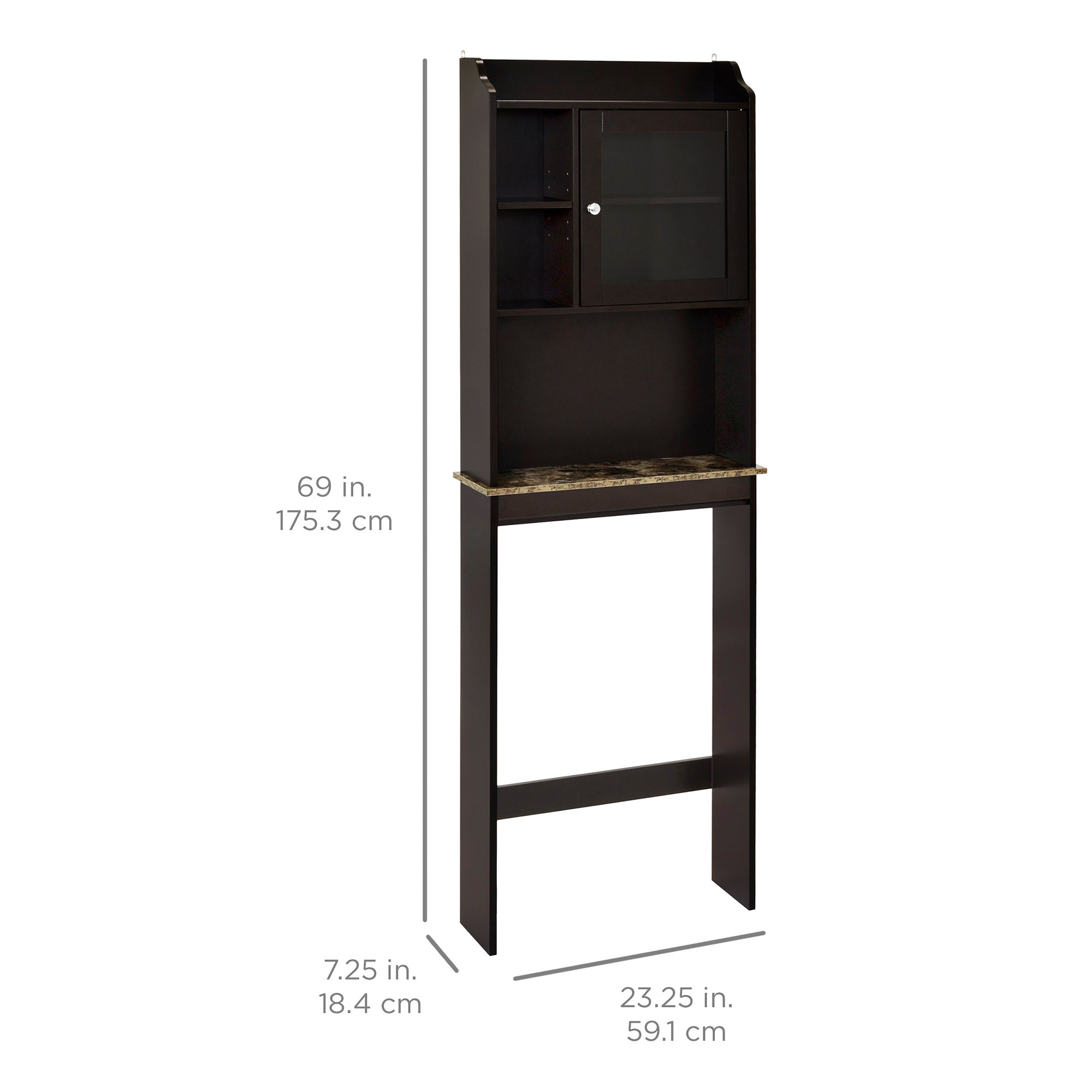 Over-the-Toilet Bathroom Storage Cabinet w/ 1 Door - Image 6
