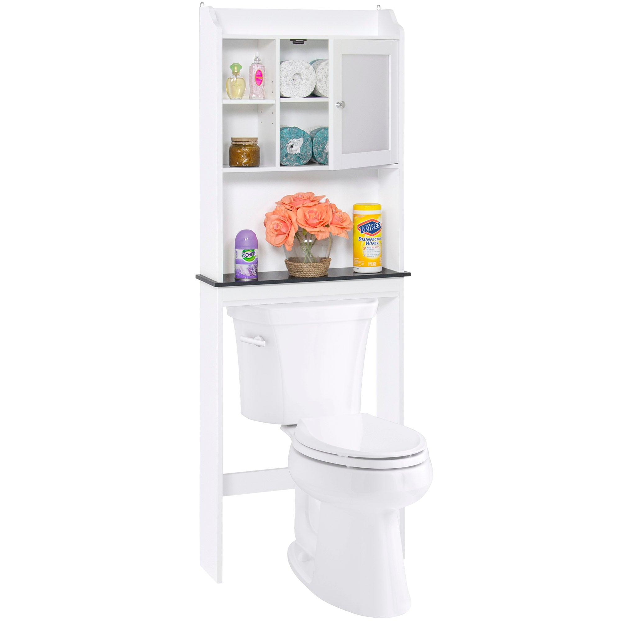 Over-the-Toilet Bathroom Storage Cabinet w/ 1 Door - Image 7