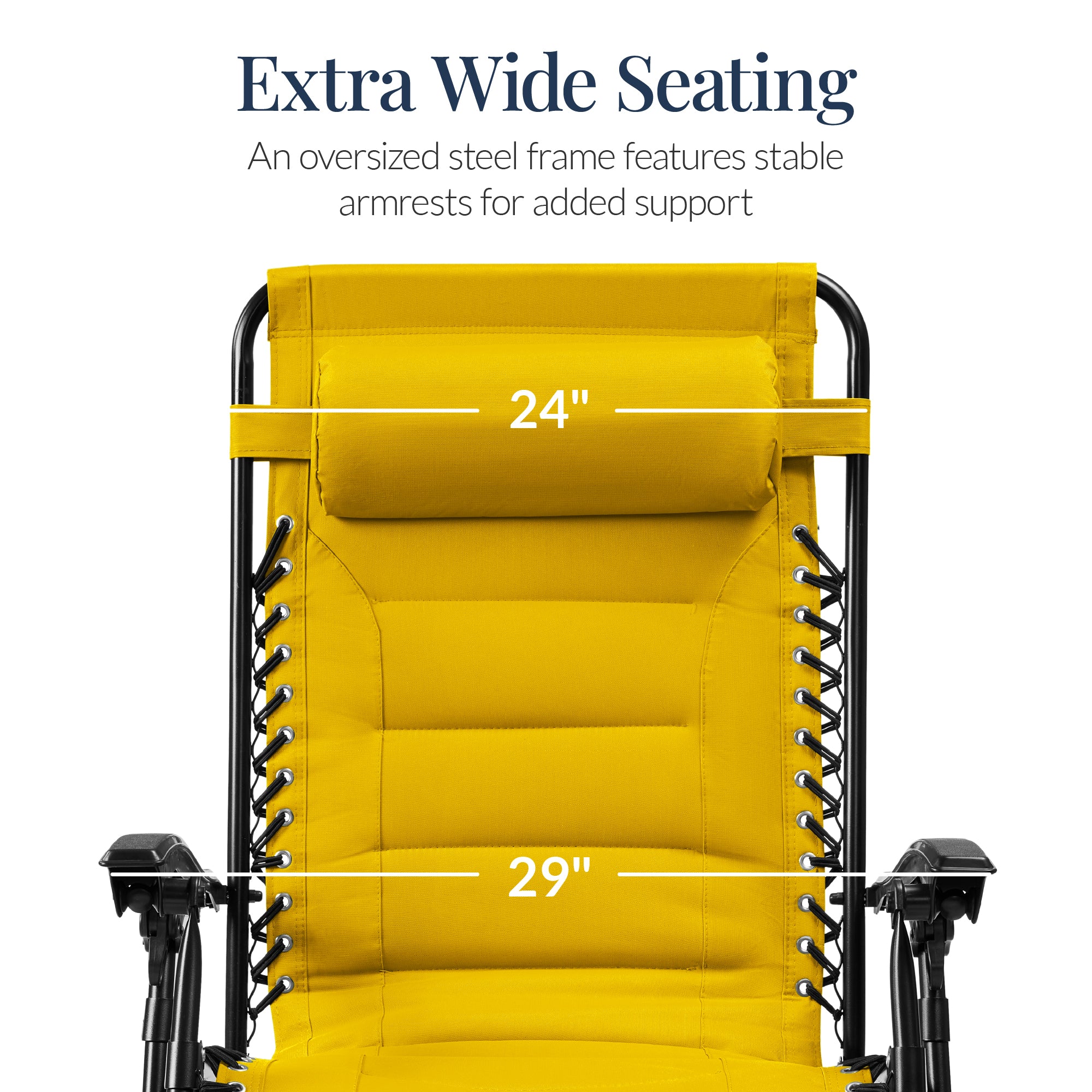 Oversized Padded Zero Gravity Chair, Folding Recliner w/ Headrest, Side Tray - Image 59