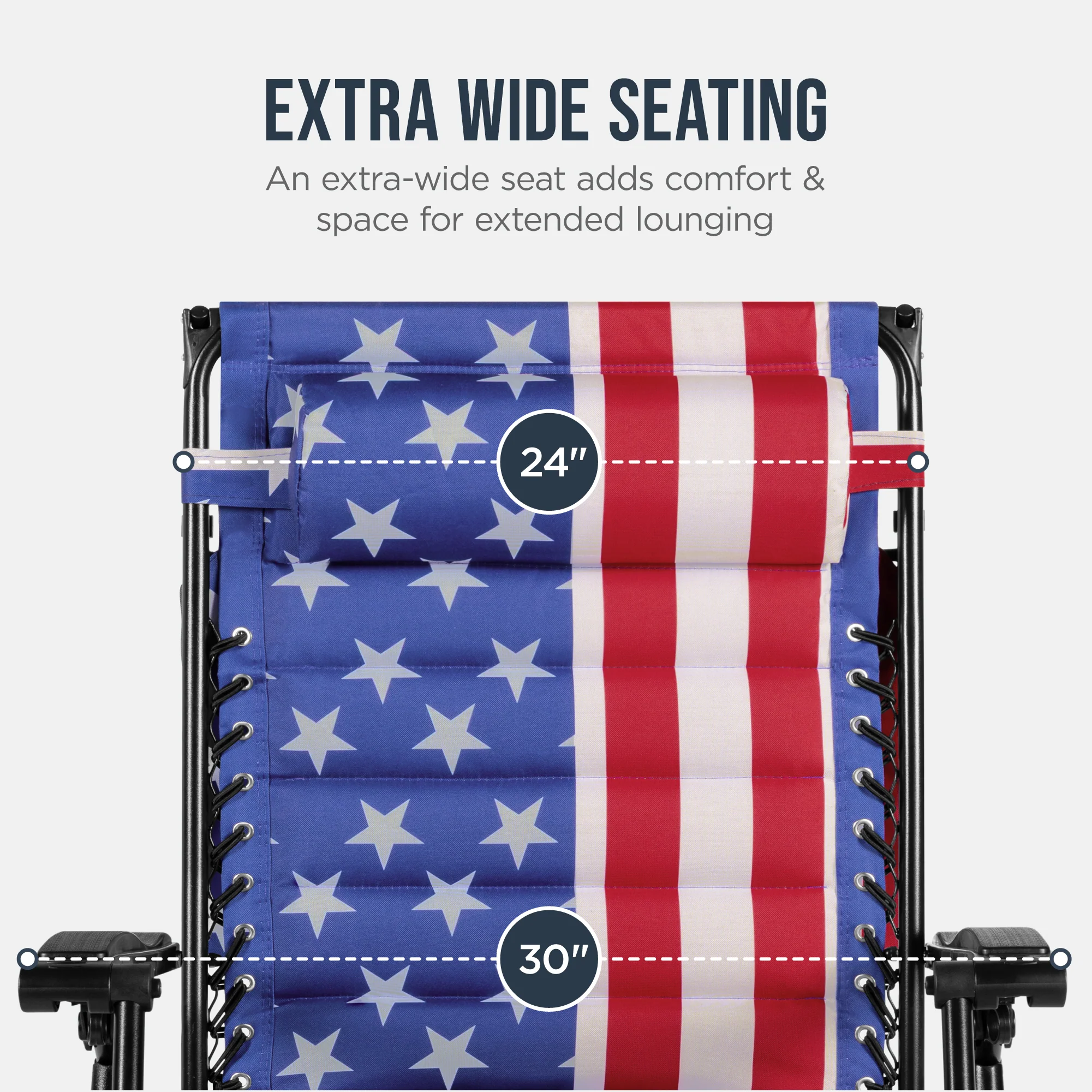 Oversized Padded Zero Gravity Chair w/ Canopy Headrest Cup Holder Side Tray - Image 148