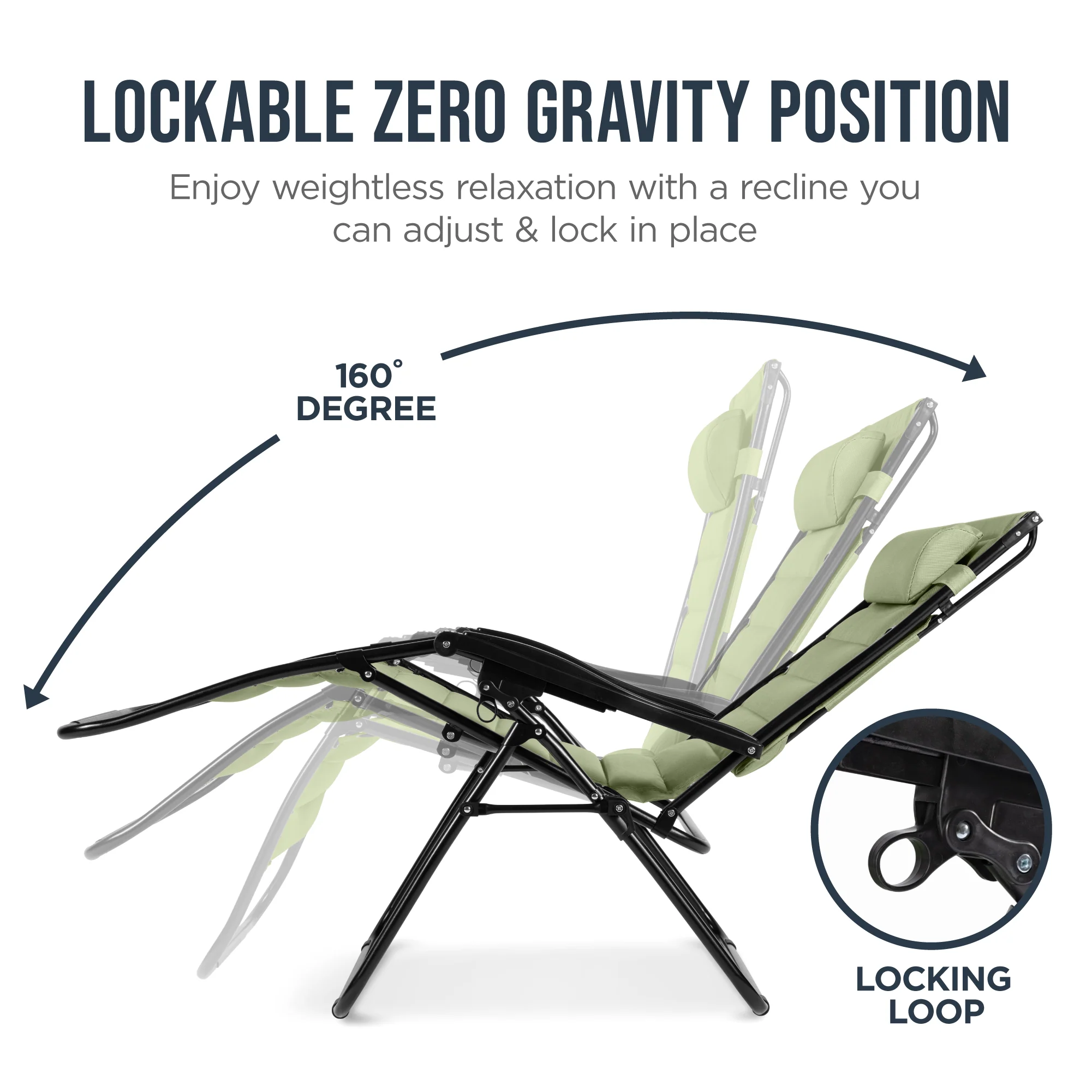 Oversized Padded Zero Gravity Chair w/ Canopy Headrest Cup Holder Side Tray - Image 87