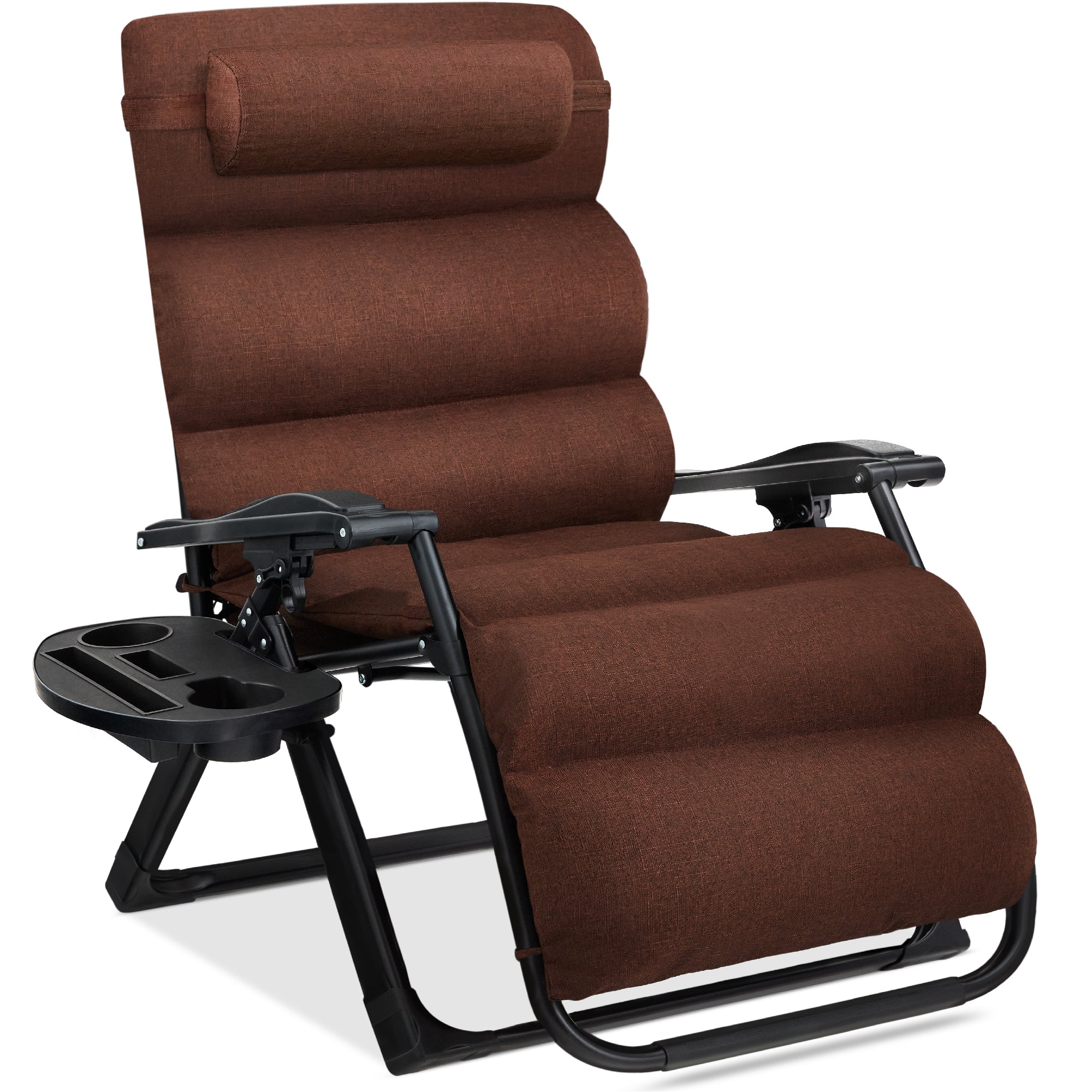 Oversized Zero Gravity Chair, Folding Outdoor Recliner w/ Removable Cushion - Image 106