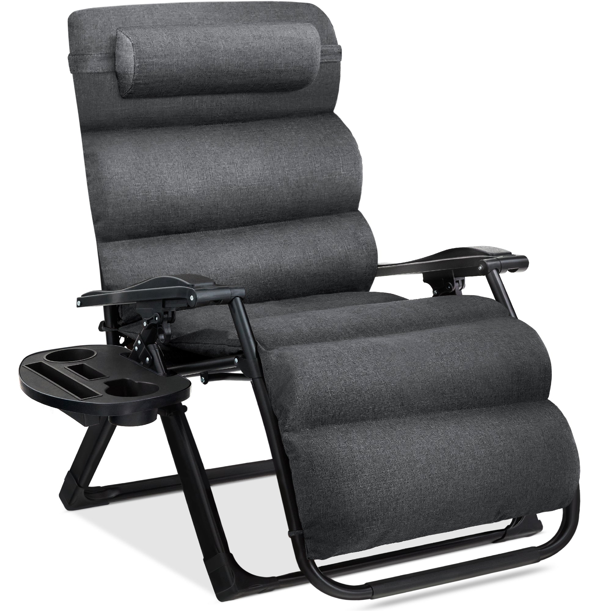 Oversized Zero Gravity Chair, Folding Outdoor Recliner w/ Removable Cushion - Image 50