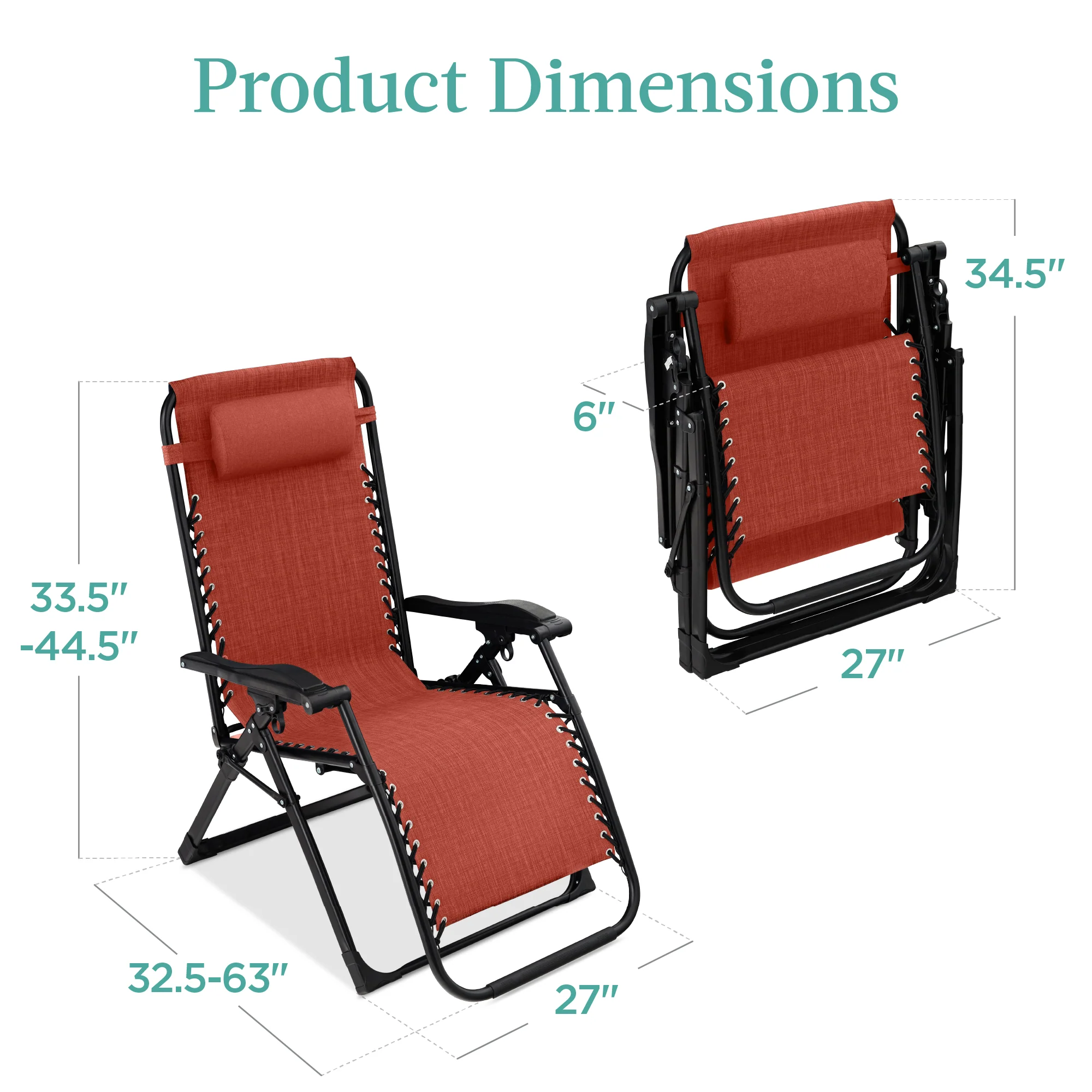Oversized Zero Gravity Chair, Folding Outdoor Recliner w/ Removable Cushion - Image 91