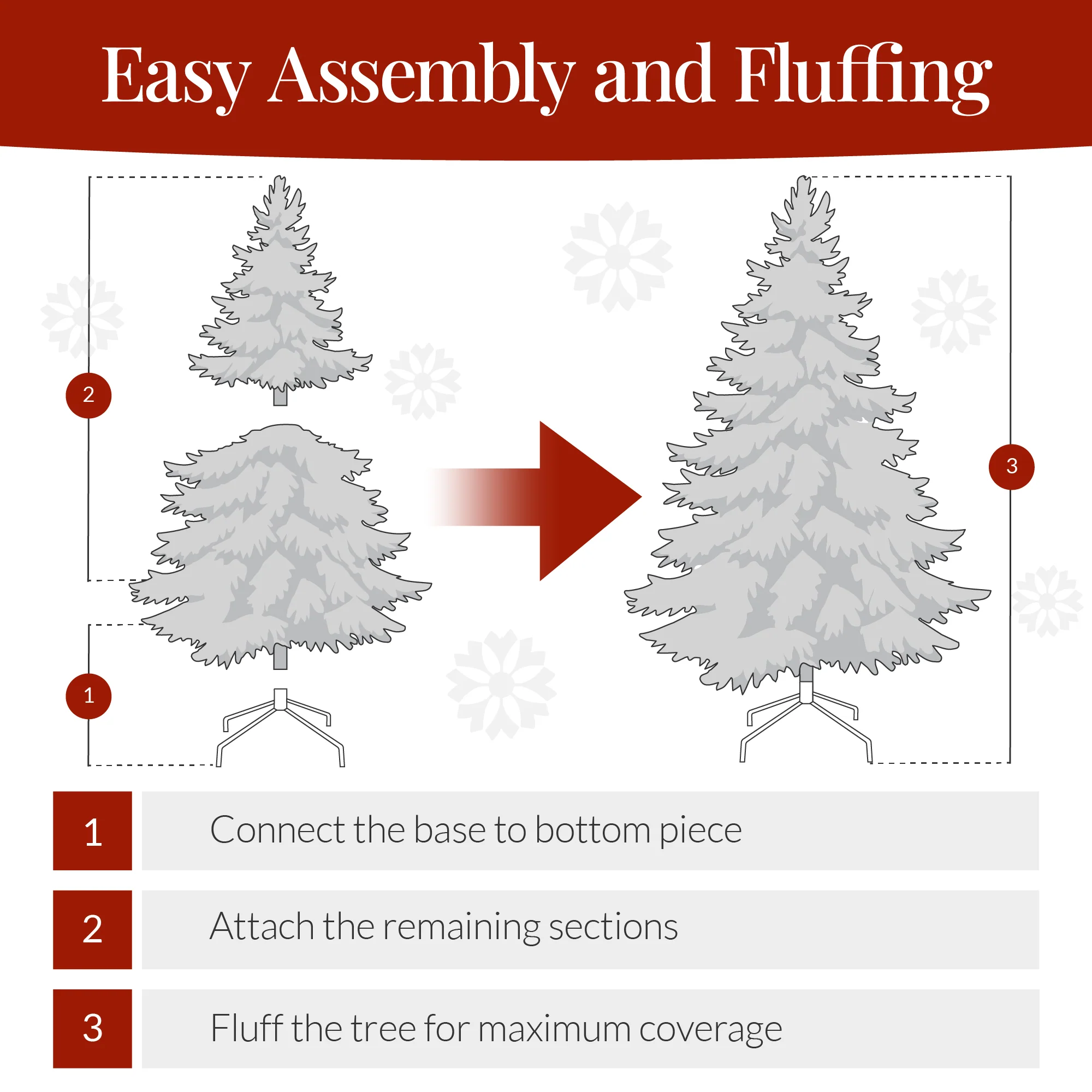 Artificial Pink Christmas Tree, Unlit Pine Design w/Easy Assembly - Image 34