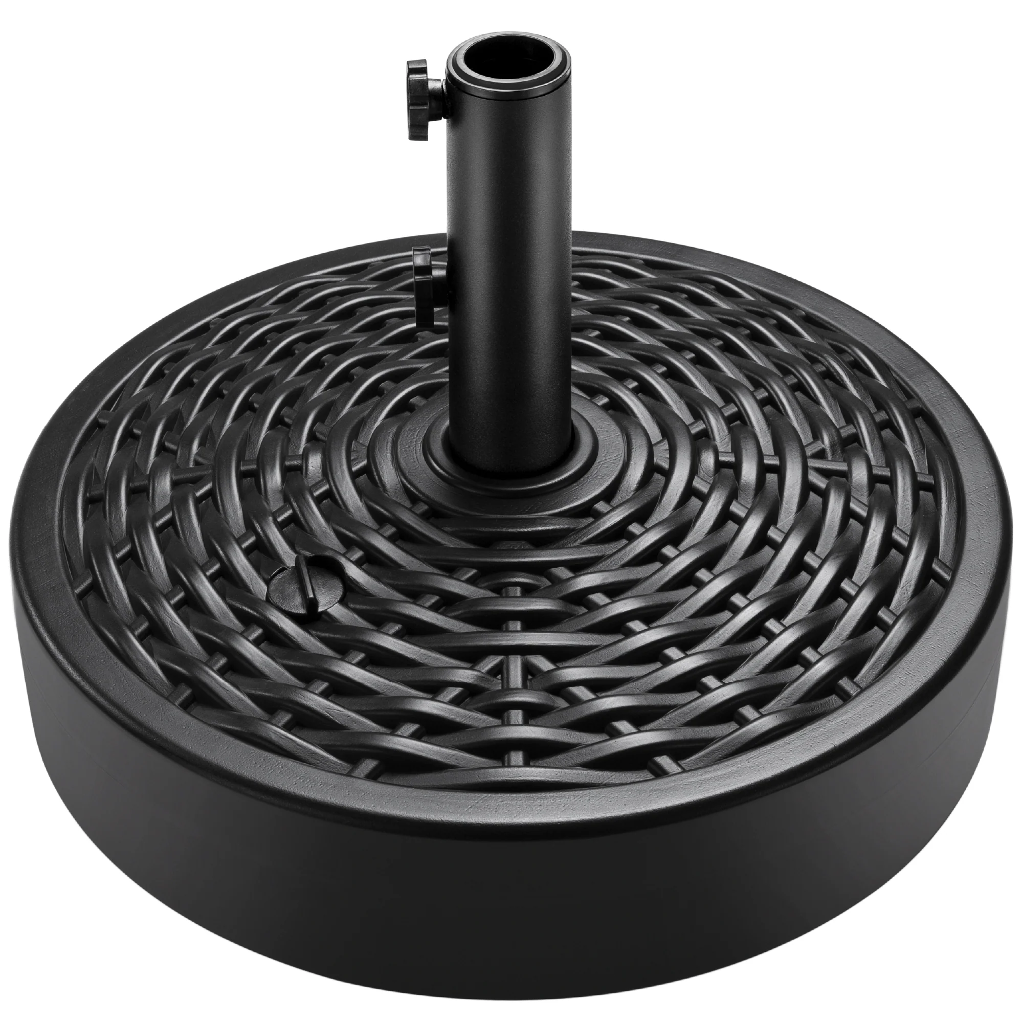 Plastic Patio Umbrella Base Pole Holder Accessory w/ 2 Adjustable Knobs - Image 8