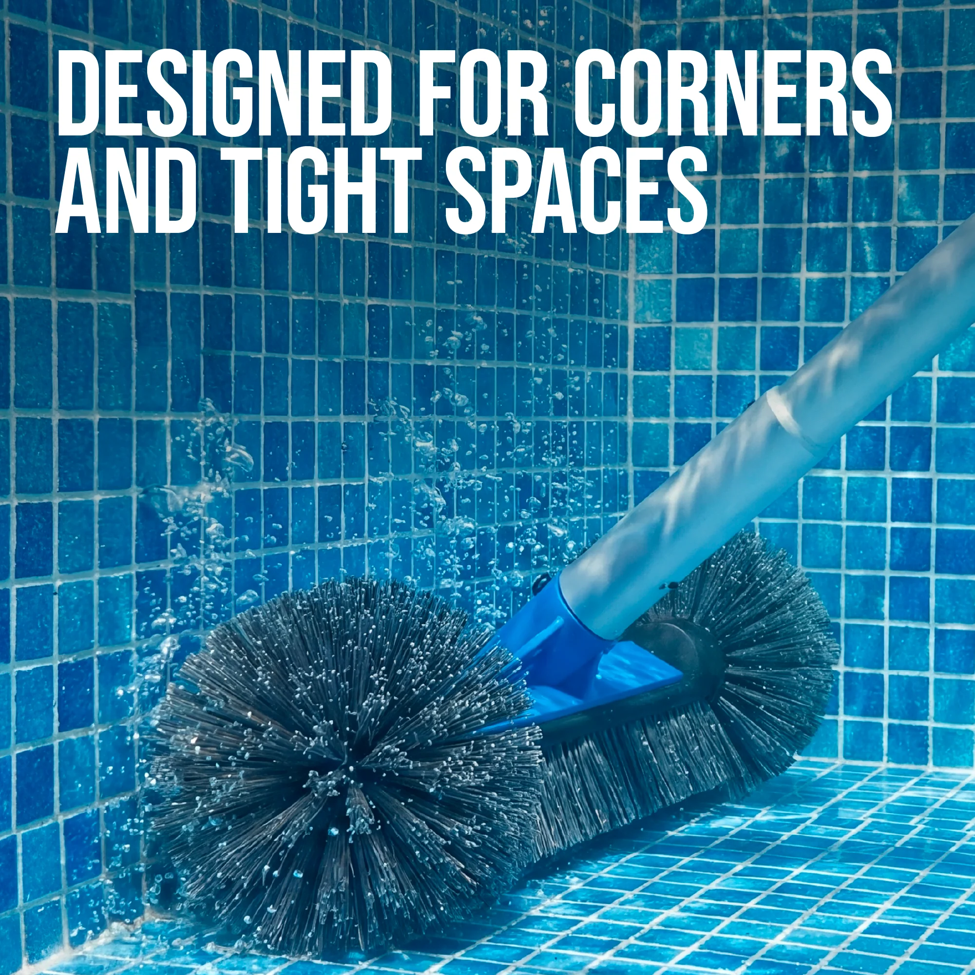 Pool Cleaning Starter Kit  Pool Brush, Skimmer Net & 9 ft Aluminum Pole - Image 8
