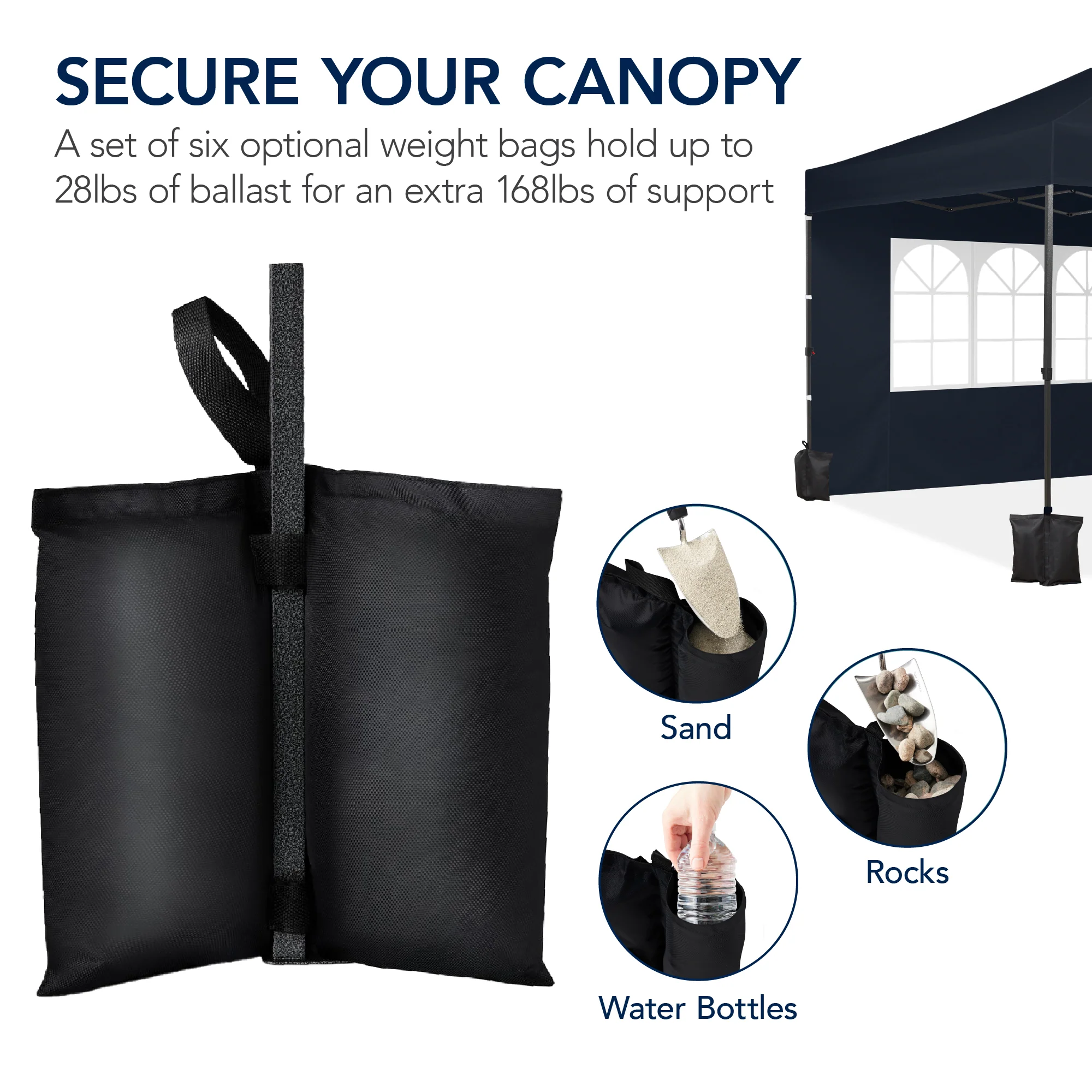 Pop Up Party Tent Canopy w/ 1-Button Easy Setup - 10x20ft - Image 16