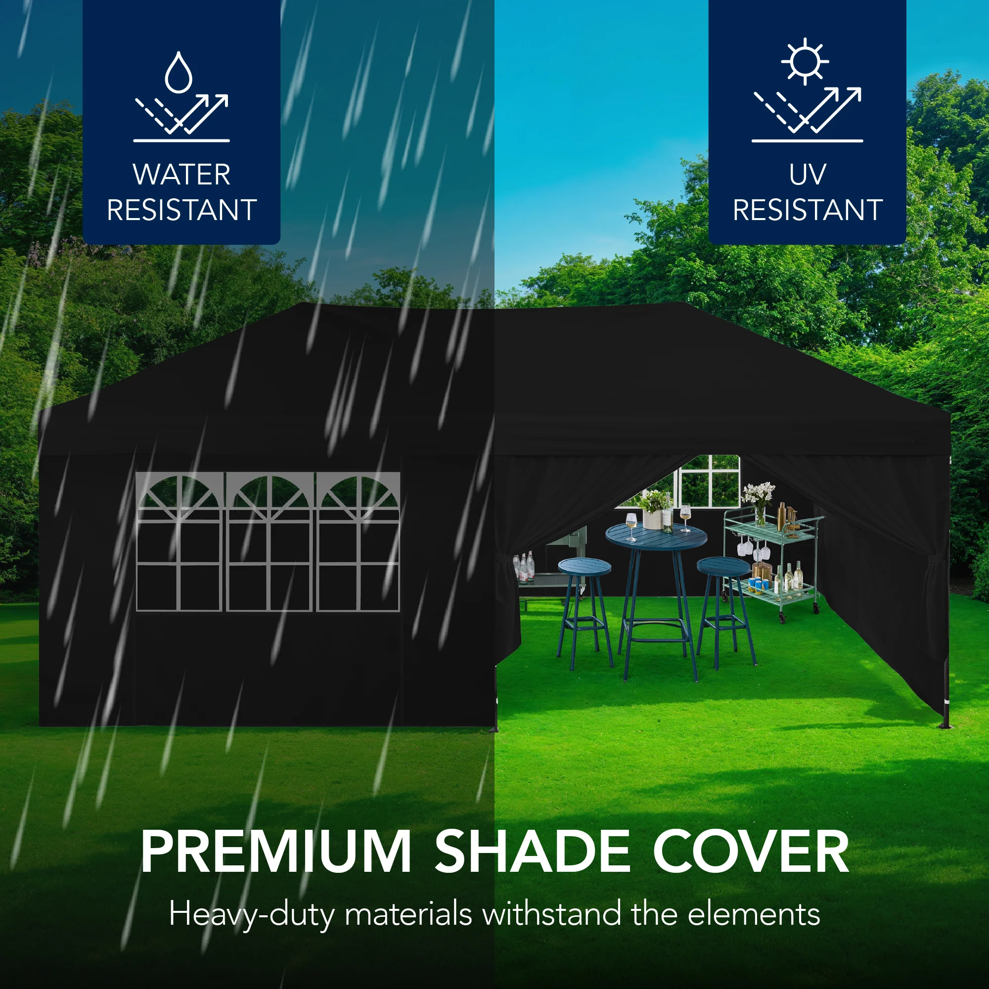 Pop Up Party Tent Canopy w/ 1-Button Easy Setup - 10x20ft - Image 23