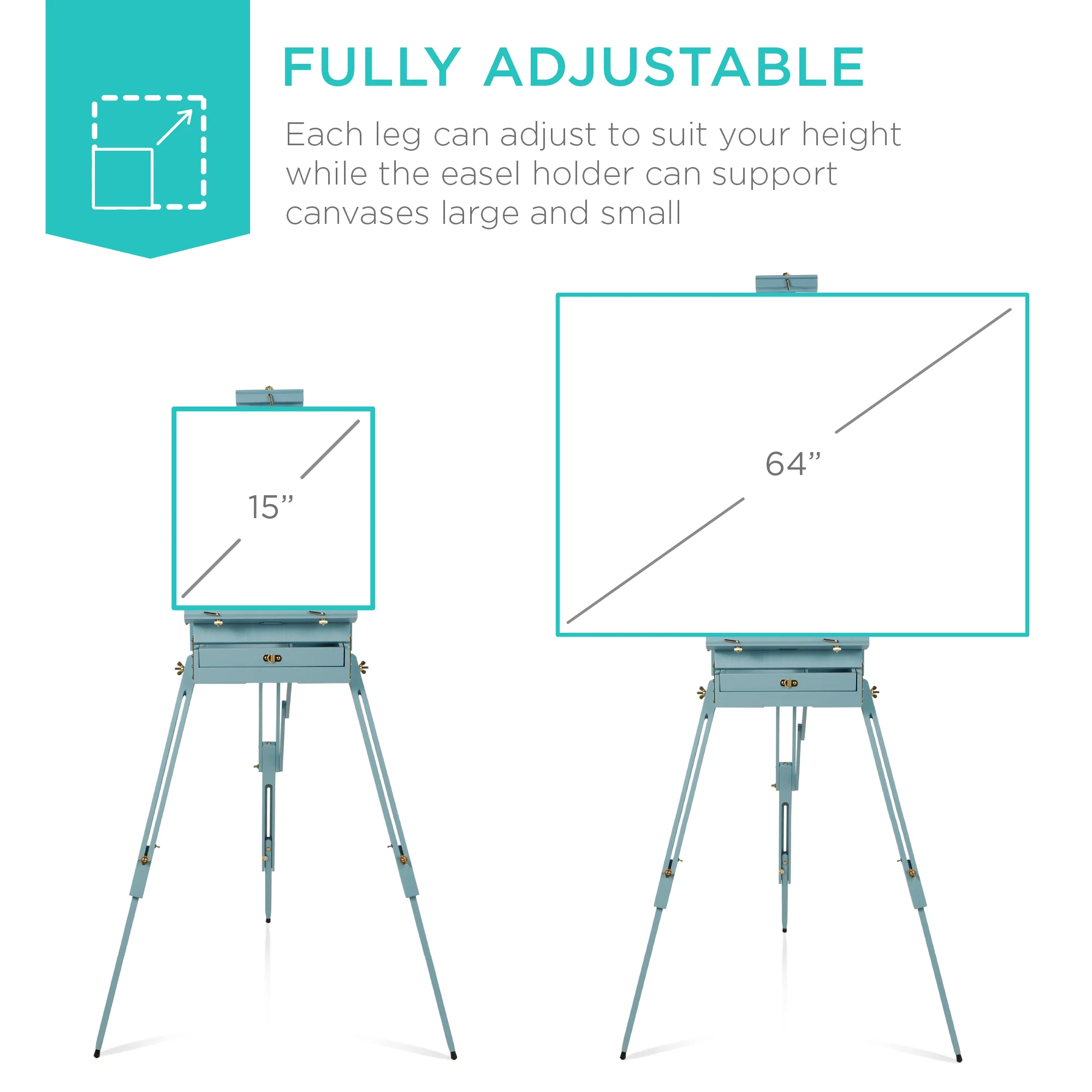 Art Easel for Painting, Portable Adjustable Tripod with 32-Piece Art Set - Image 32