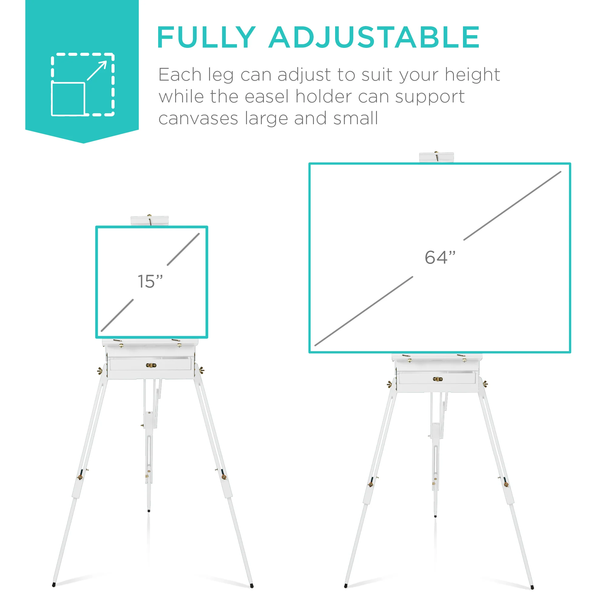 Art Easel for Painting, Portable Adjustable Tripod with 32-Piece Art Set - Image 39