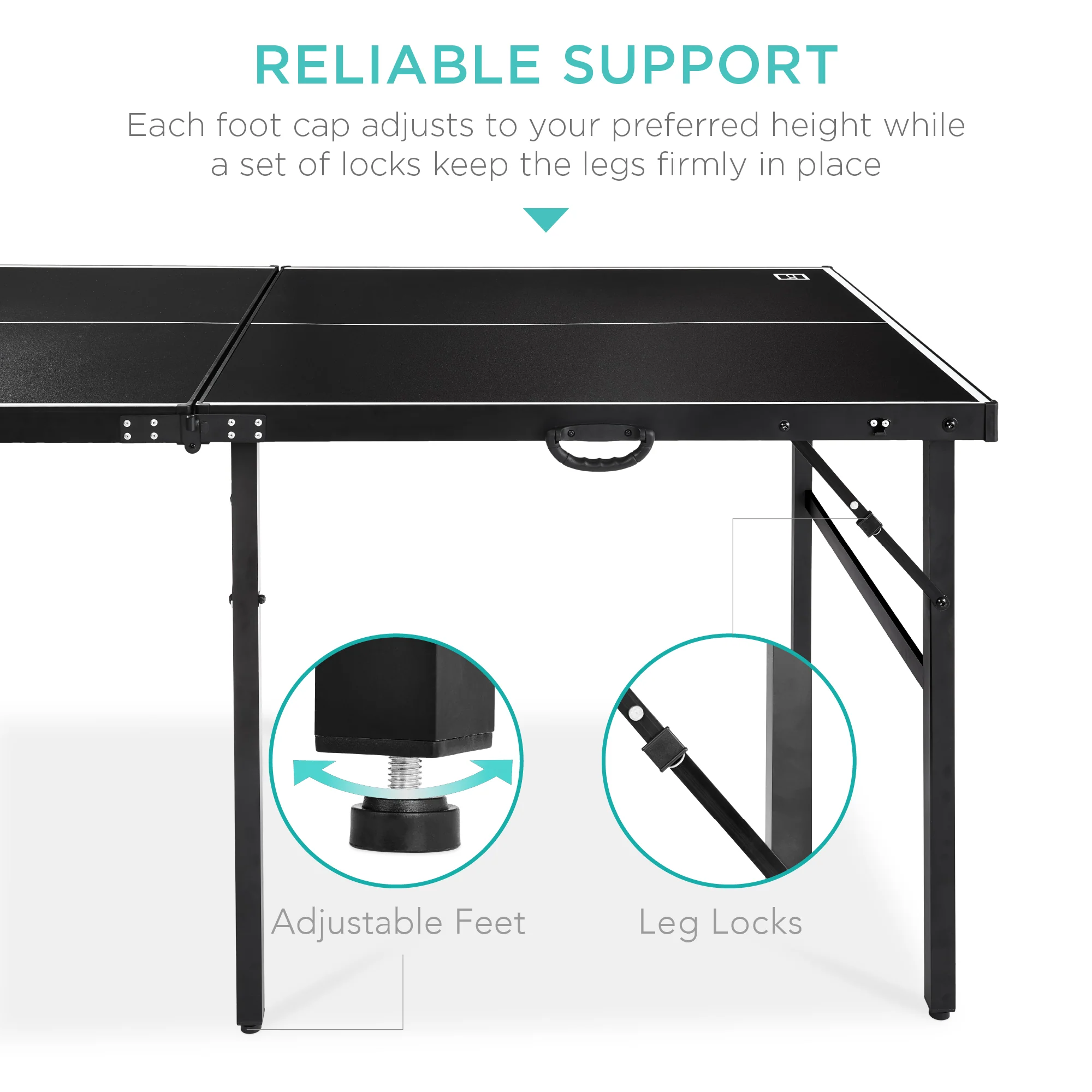 Portable Ping Pong Table Tennis Game Set w/ Paddles, Balls - 6x3ft - Image 27