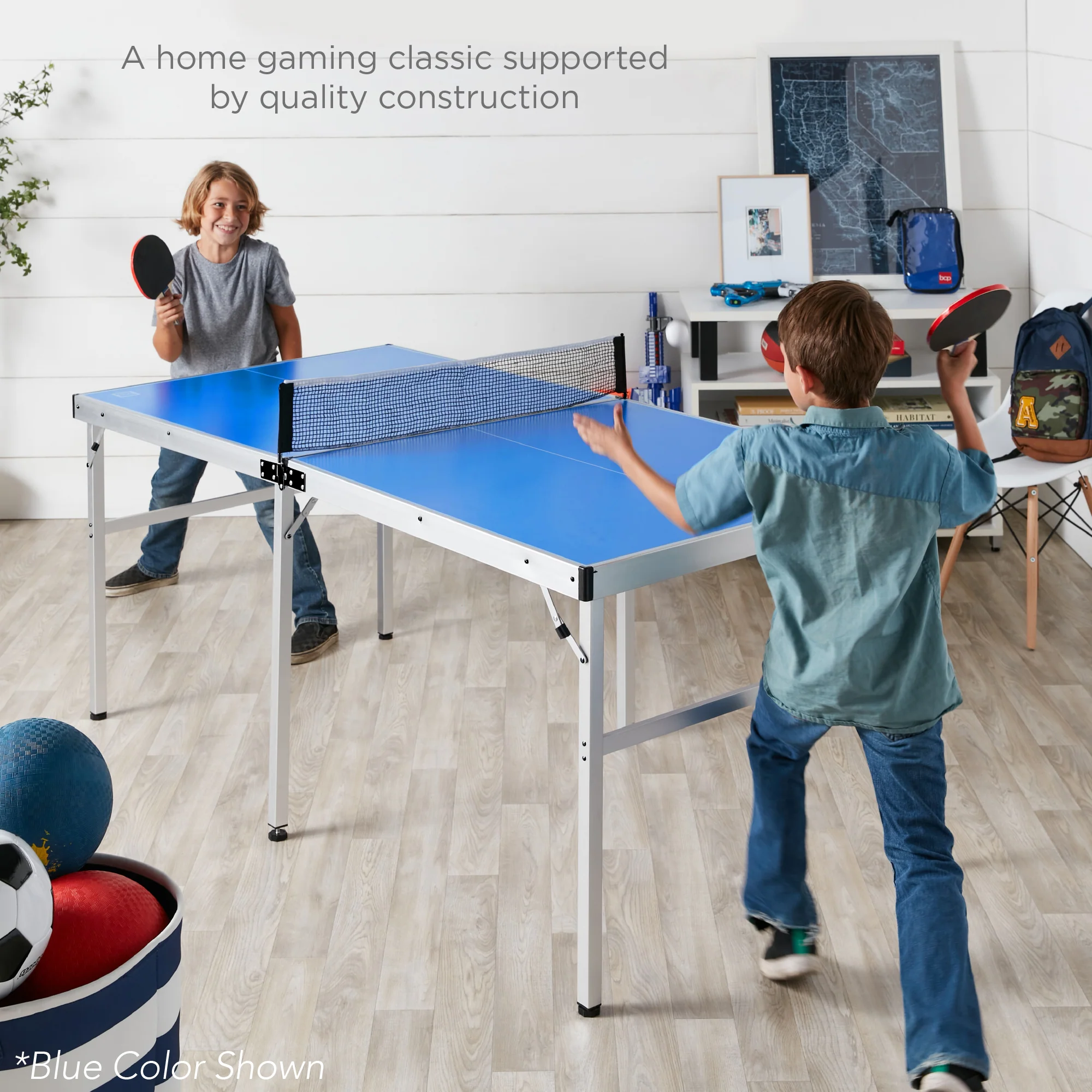Portable Ping Pong Table Tennis Game Set w/ Paddles, Balls - 6x3ft - Image 3