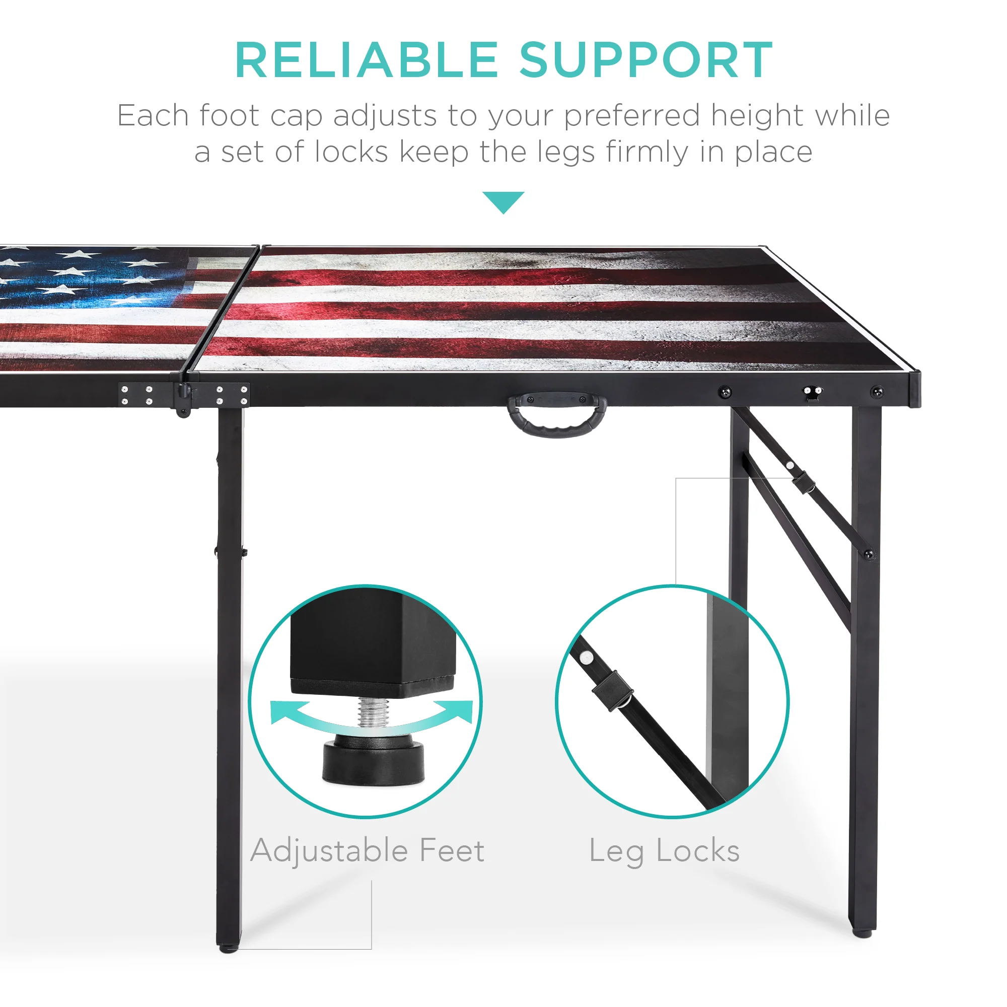 Portable Ping Pong Table Tennis Game Set w/ Paddles, Balls - 6x3ft - Image 6