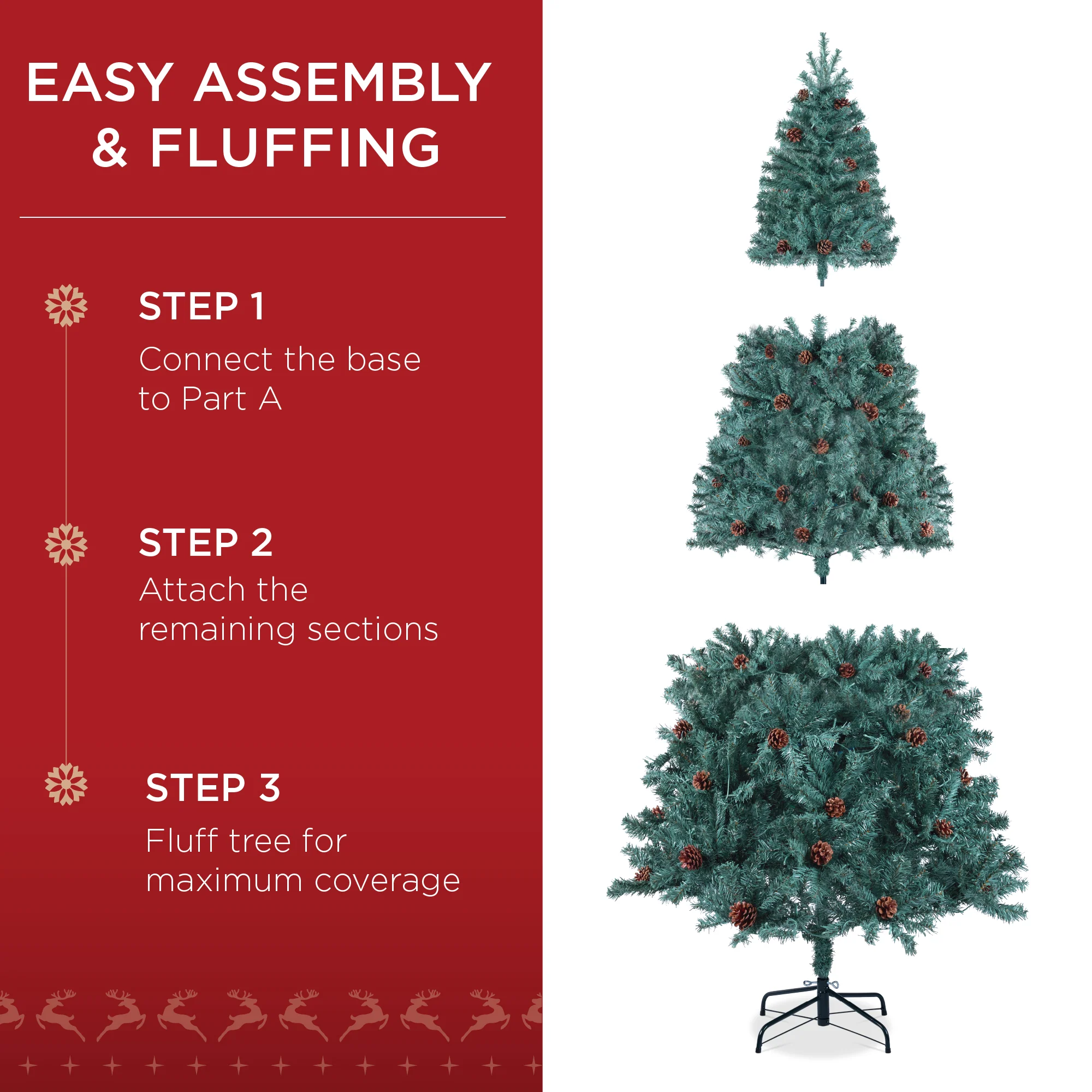 Pre-Decorated Christmas Tree w/ Pinecones - Image 12