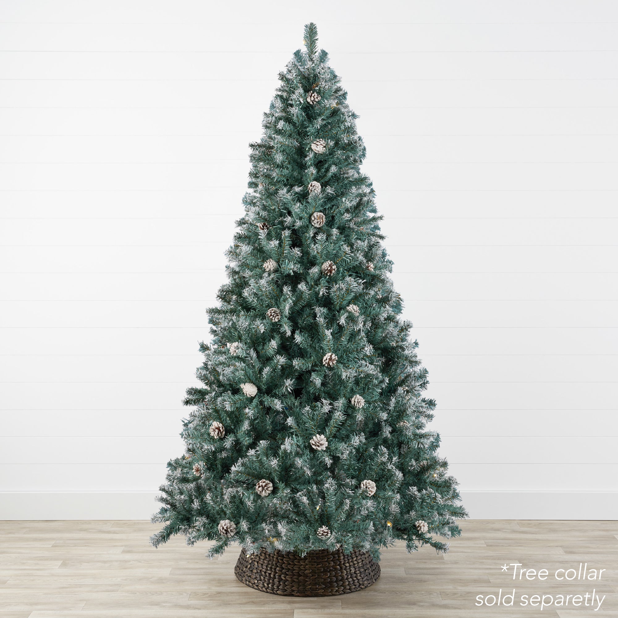 Pre-Decorated Christmas Tree w/ Pinecones, Flocked Branch Tips - Image 14