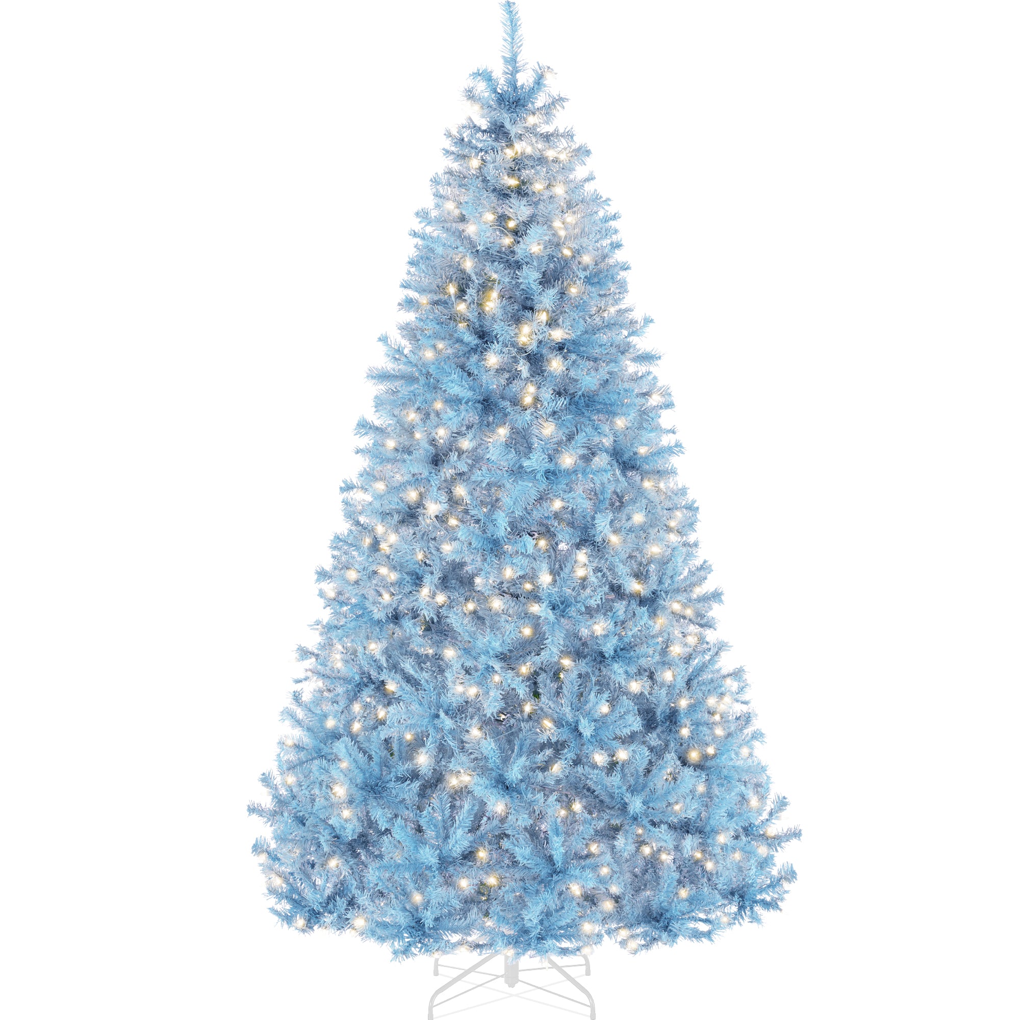 Pre-Lit Artificial Baby Blue Christmas Tree w/ Incandescent Lights - Image 10