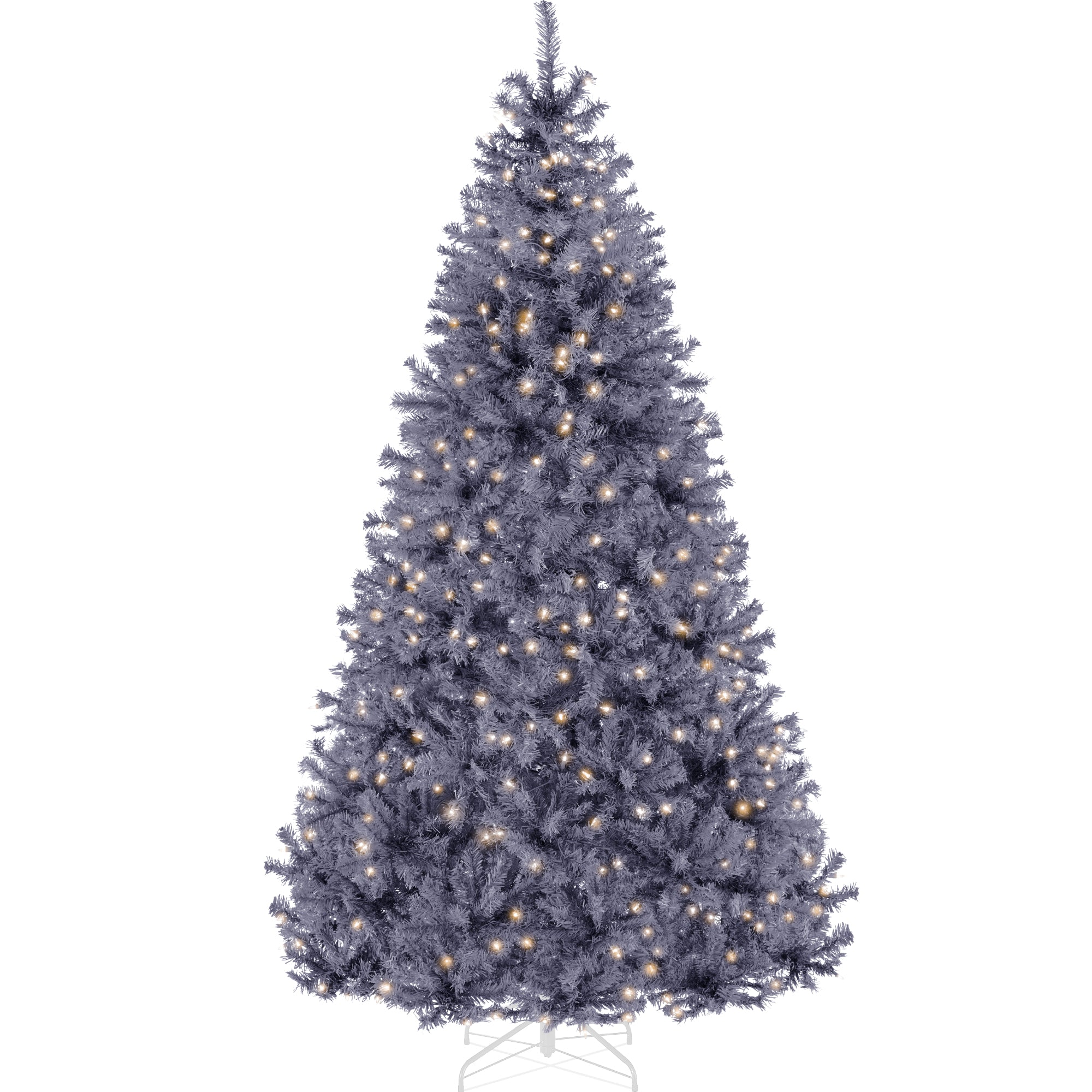 Pre-Lit Artificial Charcoal Gray Christmas Tree w/ Incandescent Lights - Image 28