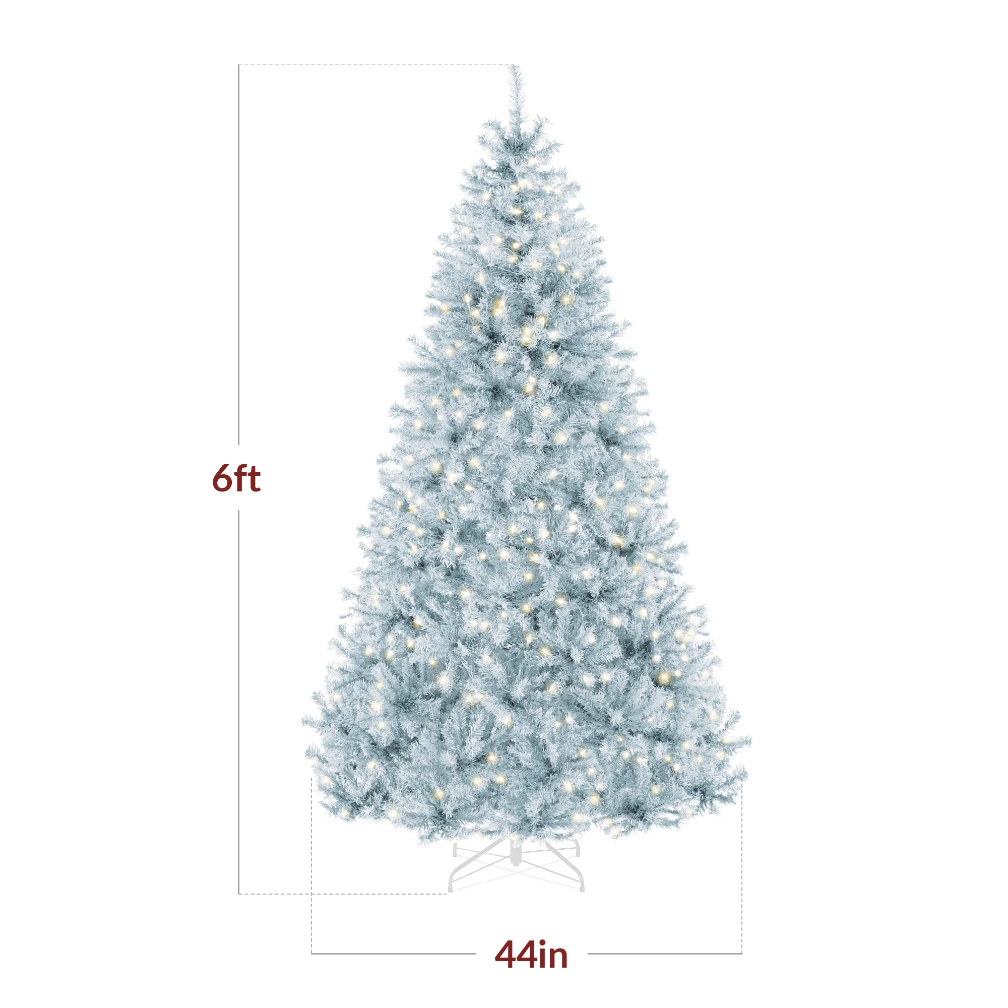 Pre-Lit Artificial Ice Blue Christmas Tree w/ Incandescent Lights - Image 11