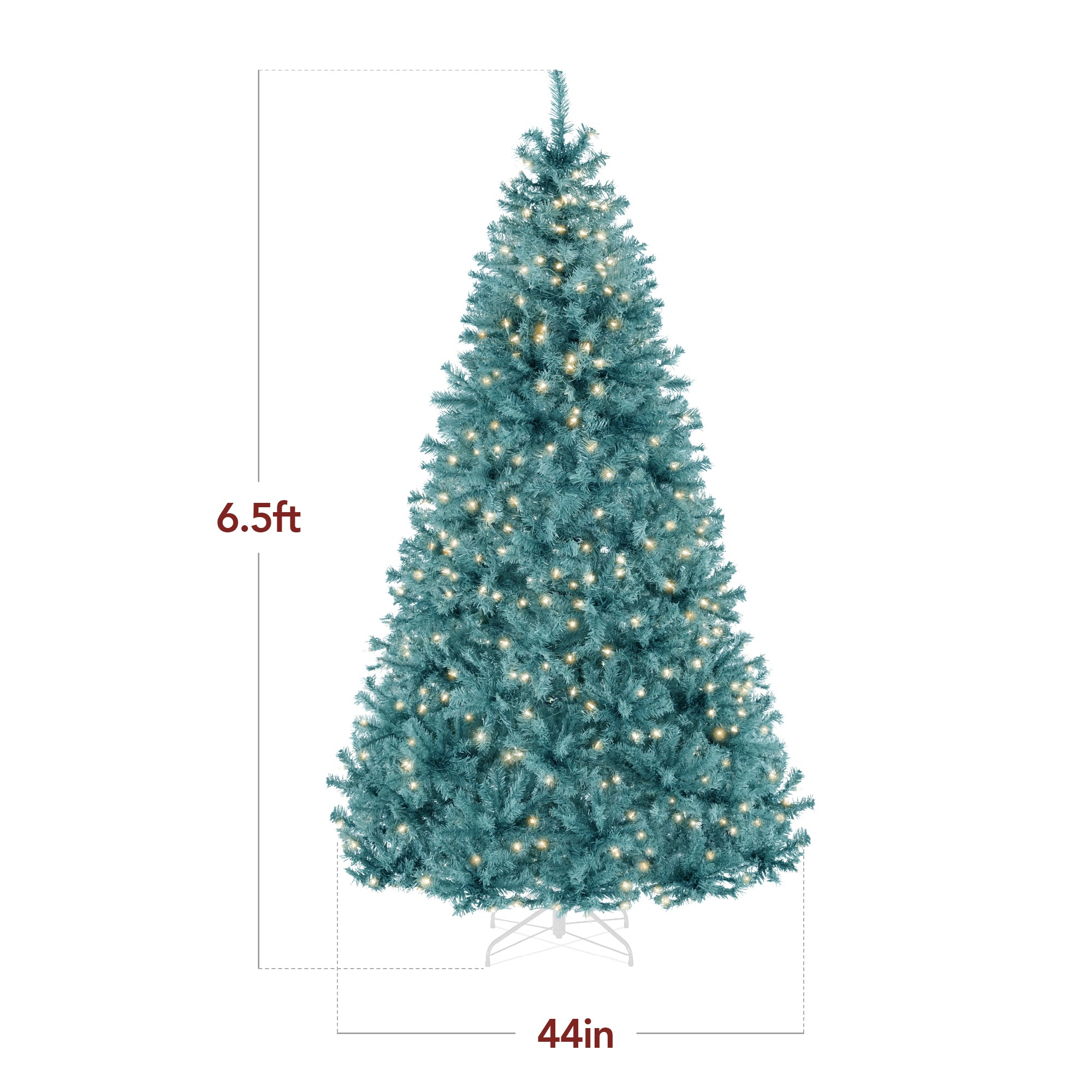 Pre-Lit Artificial Peacock Blue Christmas Tree w/ Incandescent Lights - Image 20