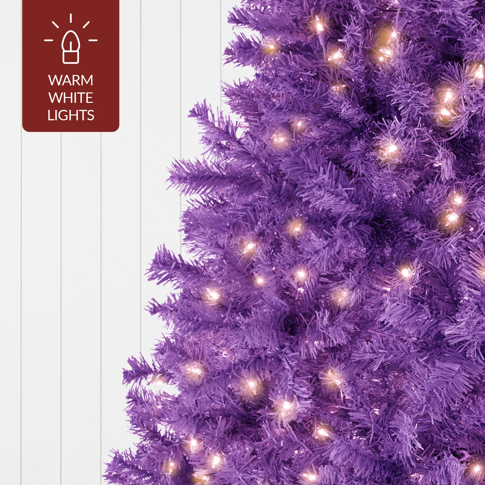 Pre-Lit Artificial Purple Christmas Tree w/ Incandescent Lights - Image 26