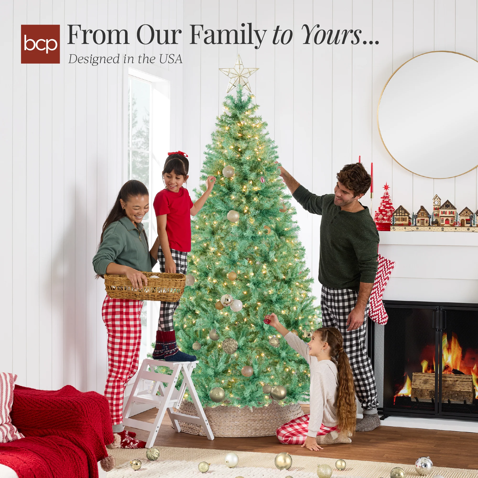 Pre-Lit Artificial Sage Green Christmas Tree w/ Incandescent Lights - Image 31