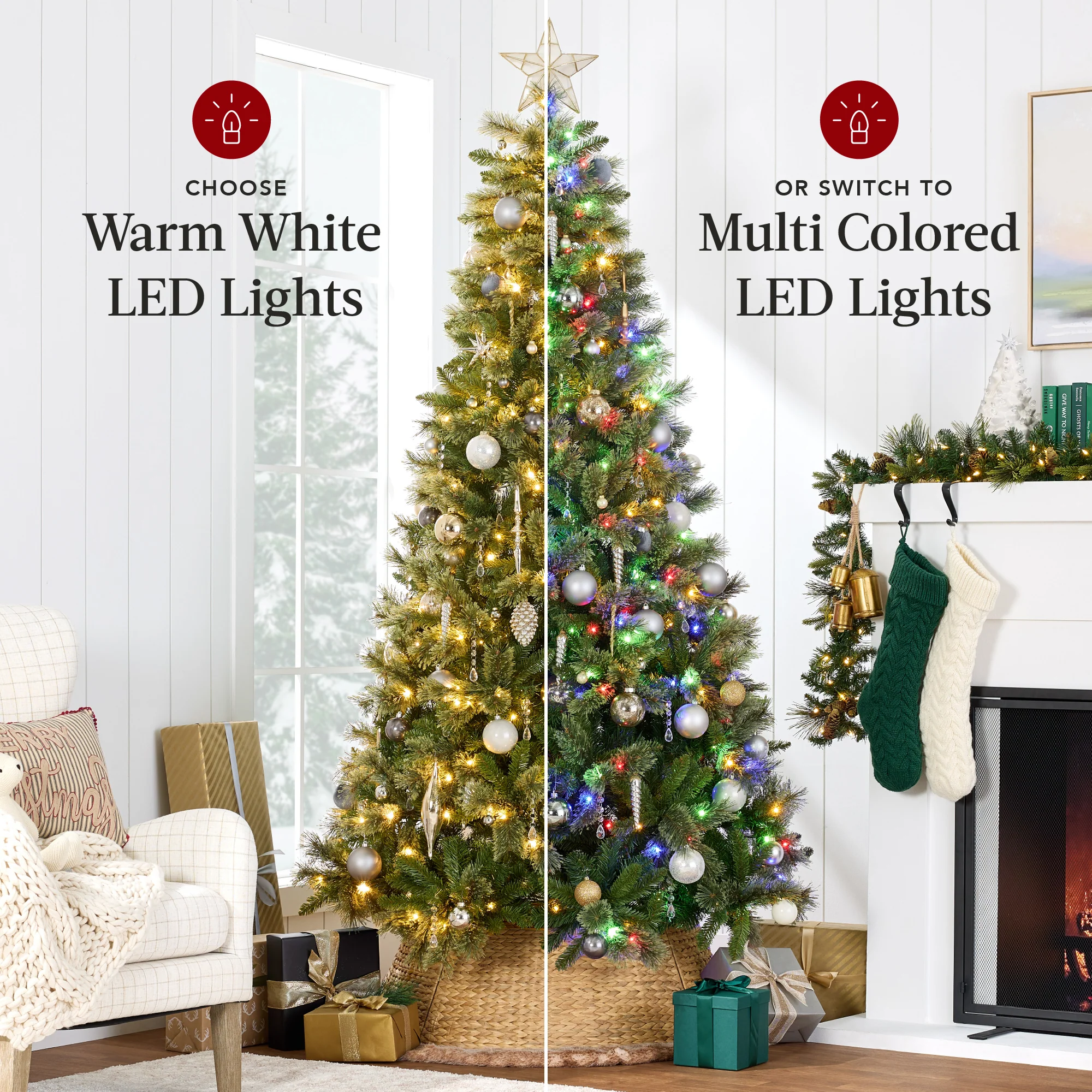 Pre-Lit Artificial Scotch Pine Christmas Tree w/ Metal Stand - Image 13