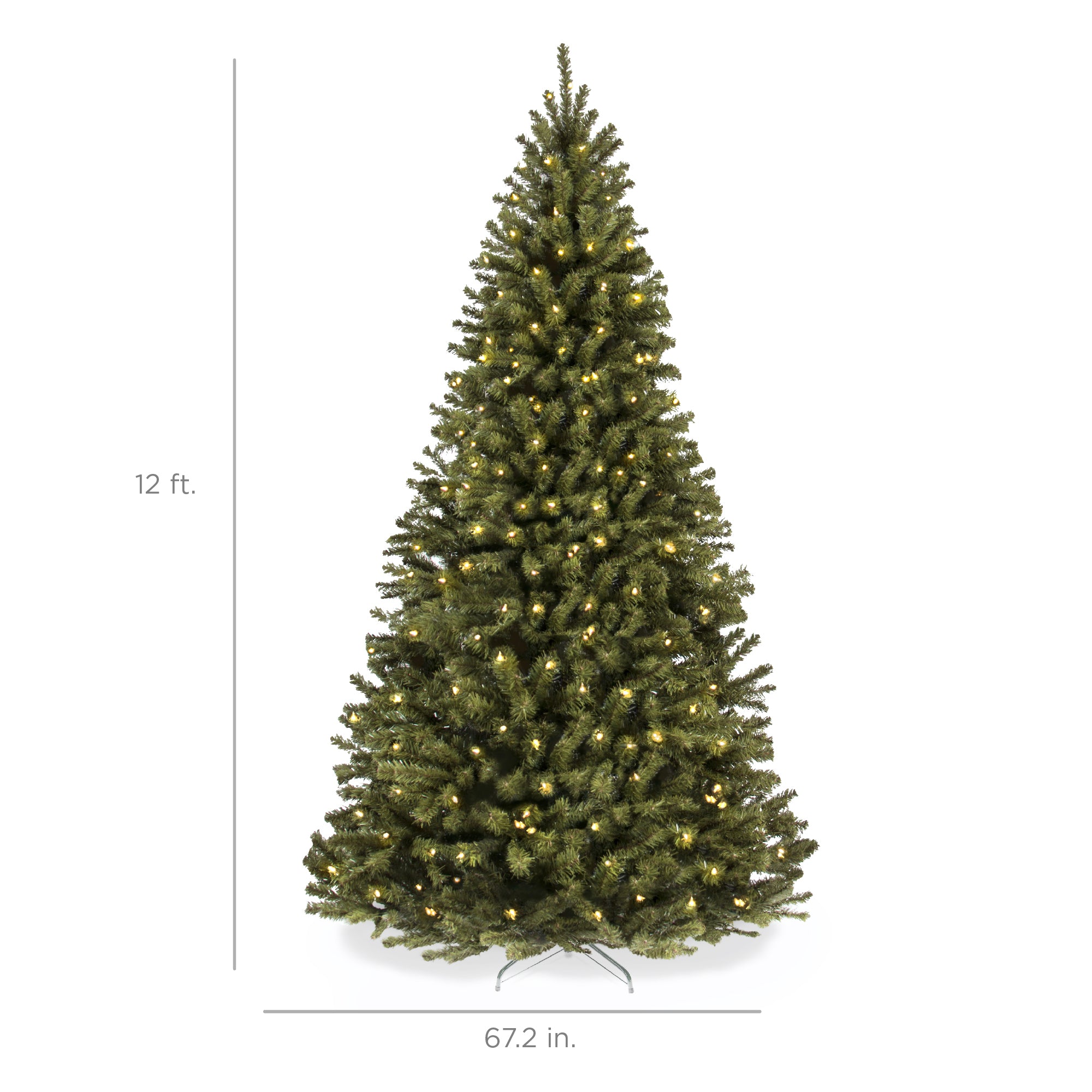 Pre-Lit Artificial Green Spruce Christmas Tree, w/Easy Assembly - Image 14