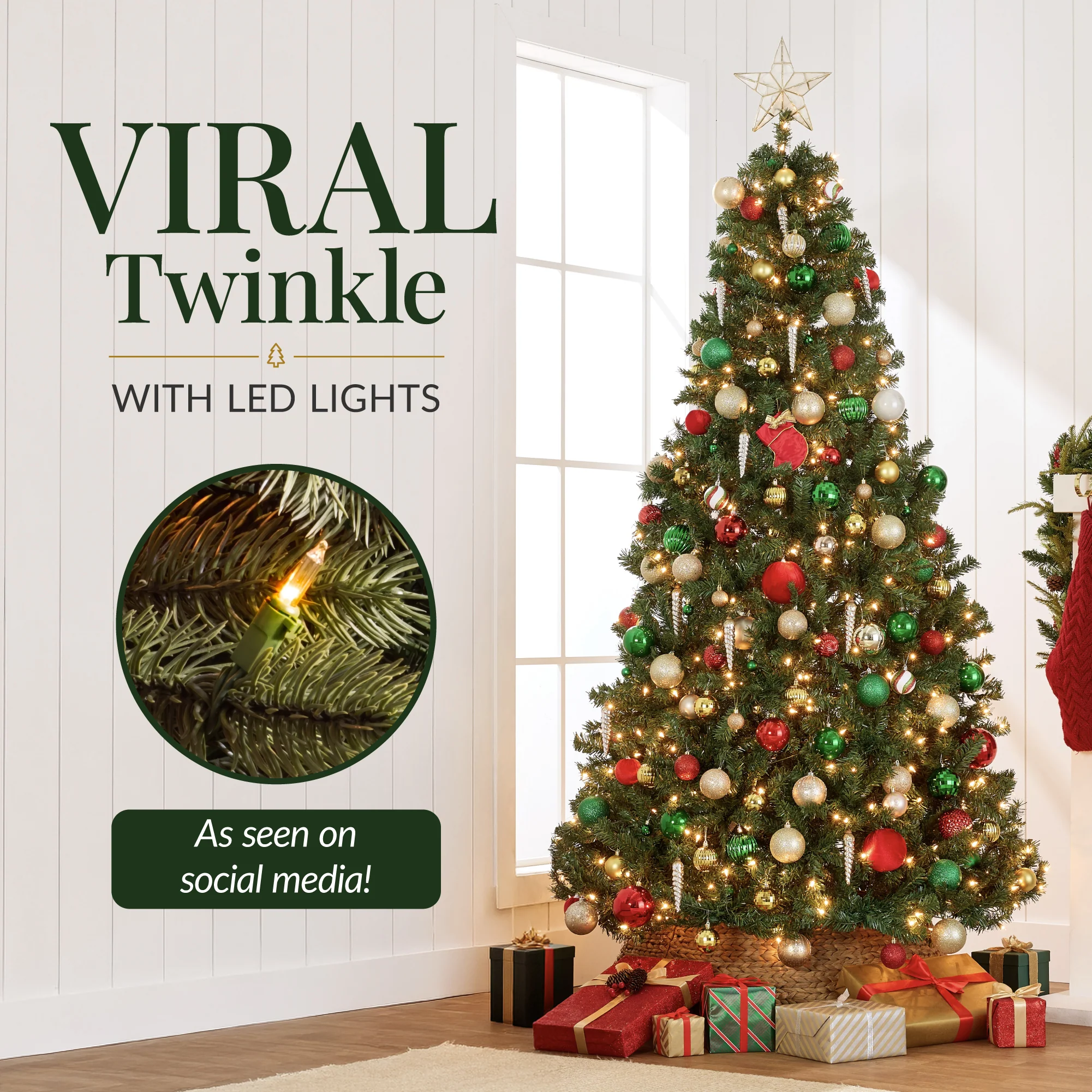 Pre-Lit Artificial Green Spruce Christmas Tree, w/Easy Assembly - Image 27