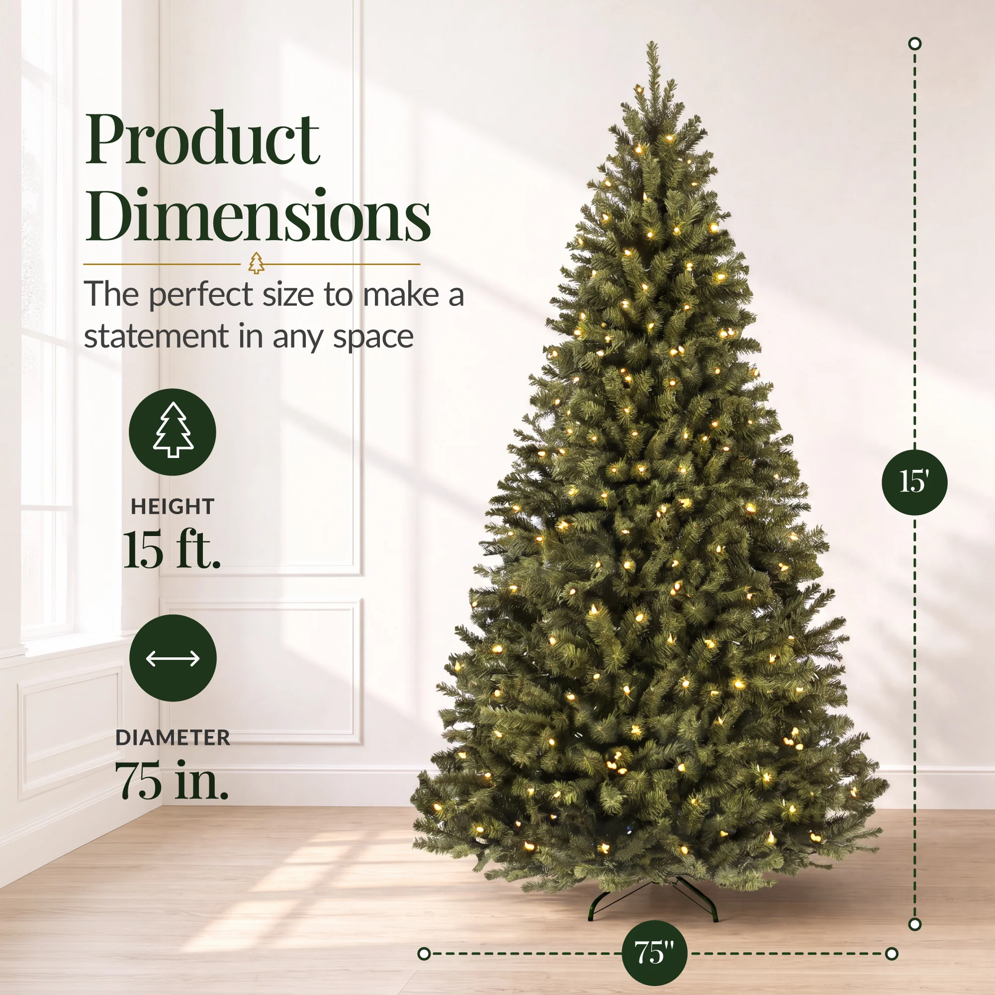 Pre-Lit Artificial Green Spruce Christmas Tree, w/Easy Assembly - Image 34