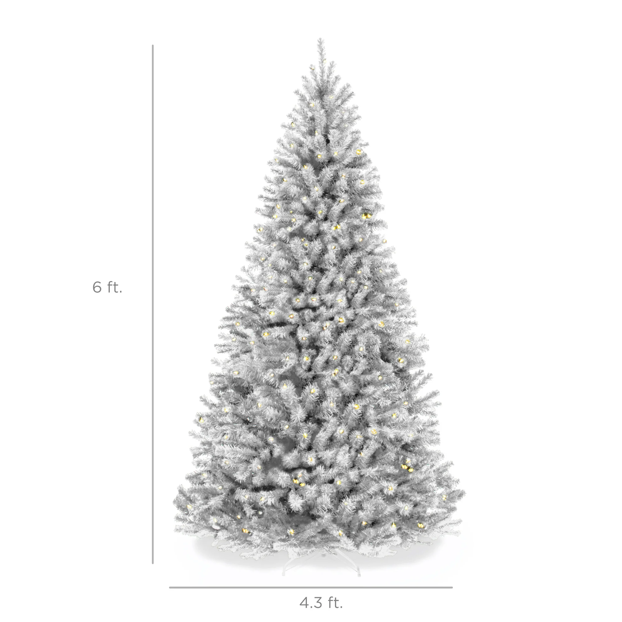 Pre-Lit Artificial White Spruce Christmas Tree, w/Easy Assembly - Image 18