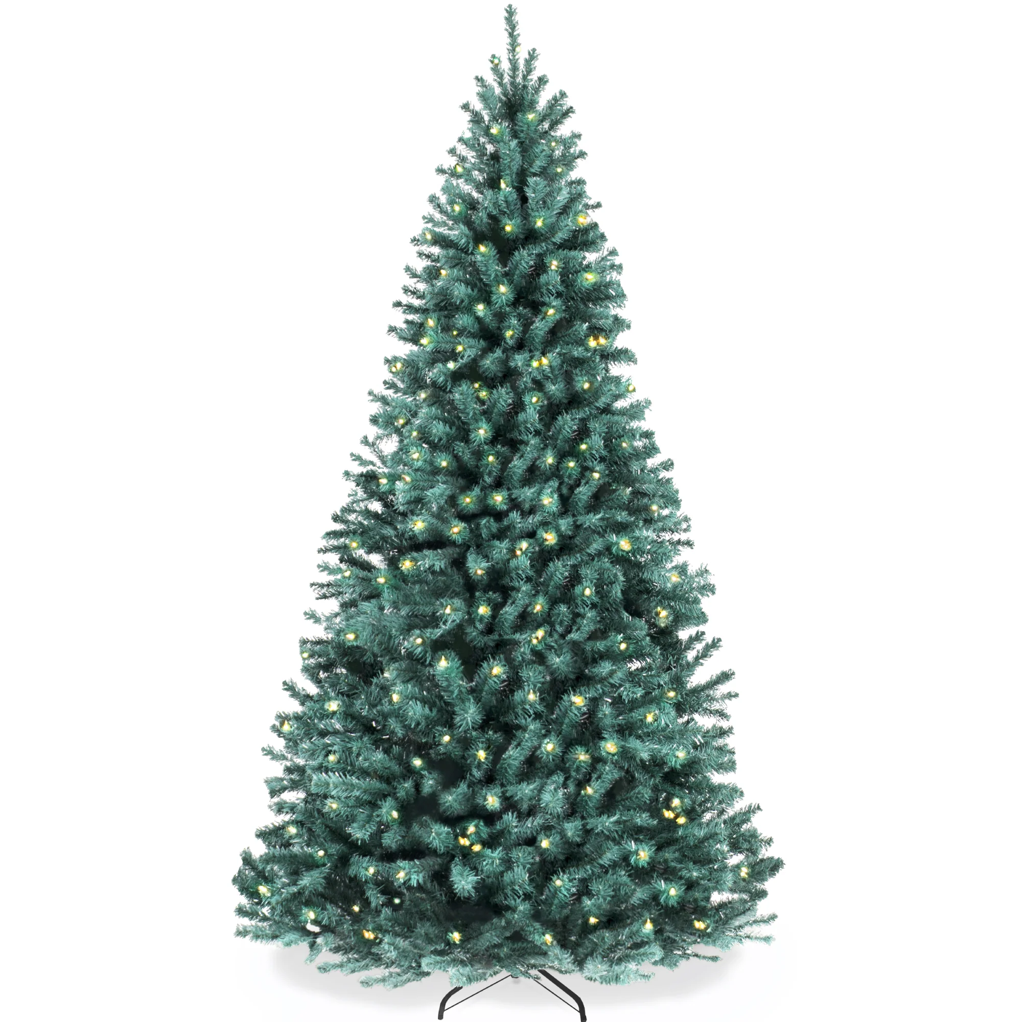 Pre-Lit Blue Spruce Christmas Tree w/ Foldable Base, Incandescent Lights - Image 22