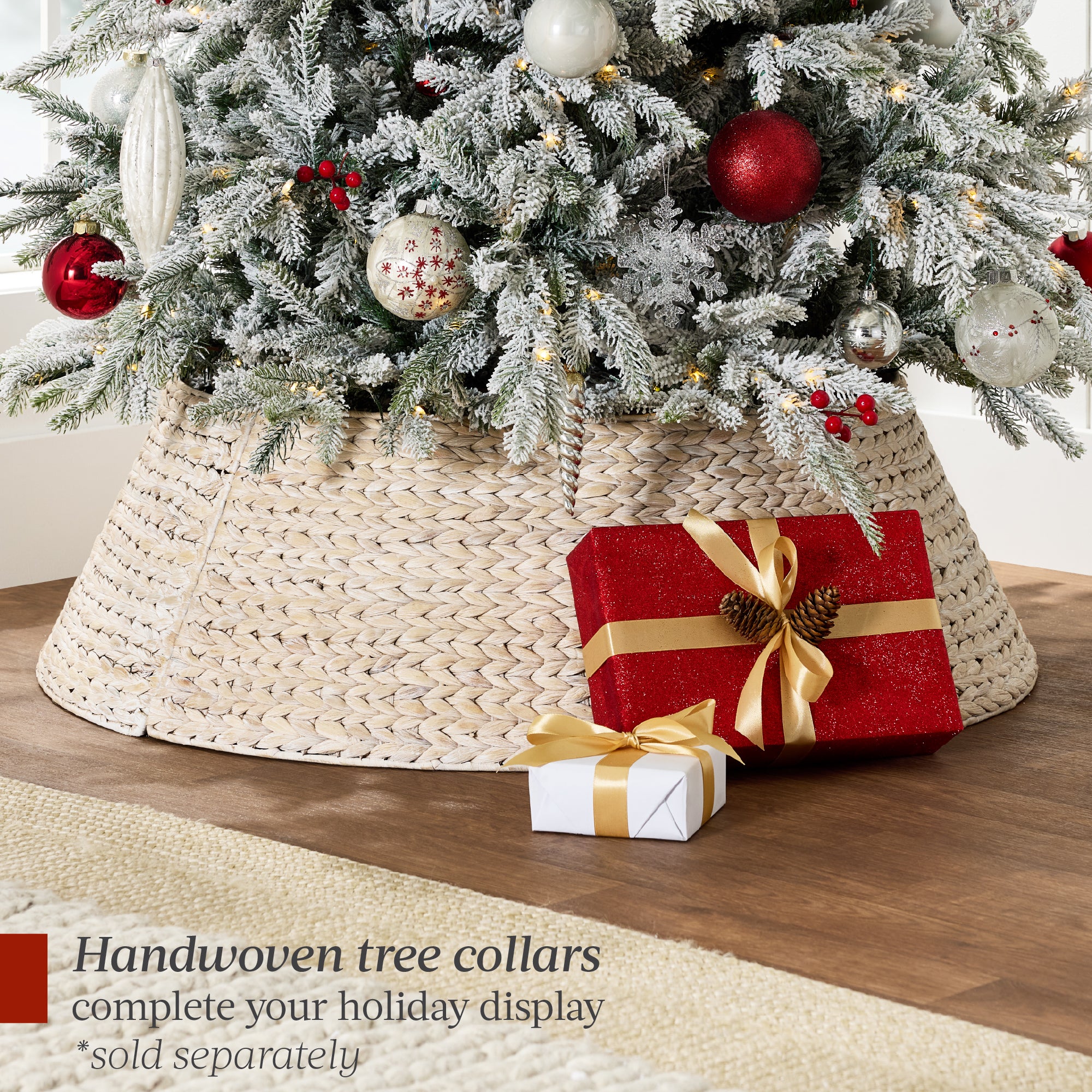Pre-Lit Flocked Artificial Aspen Noble Fir Christmas Tree w/ Metal Stand - Image 36