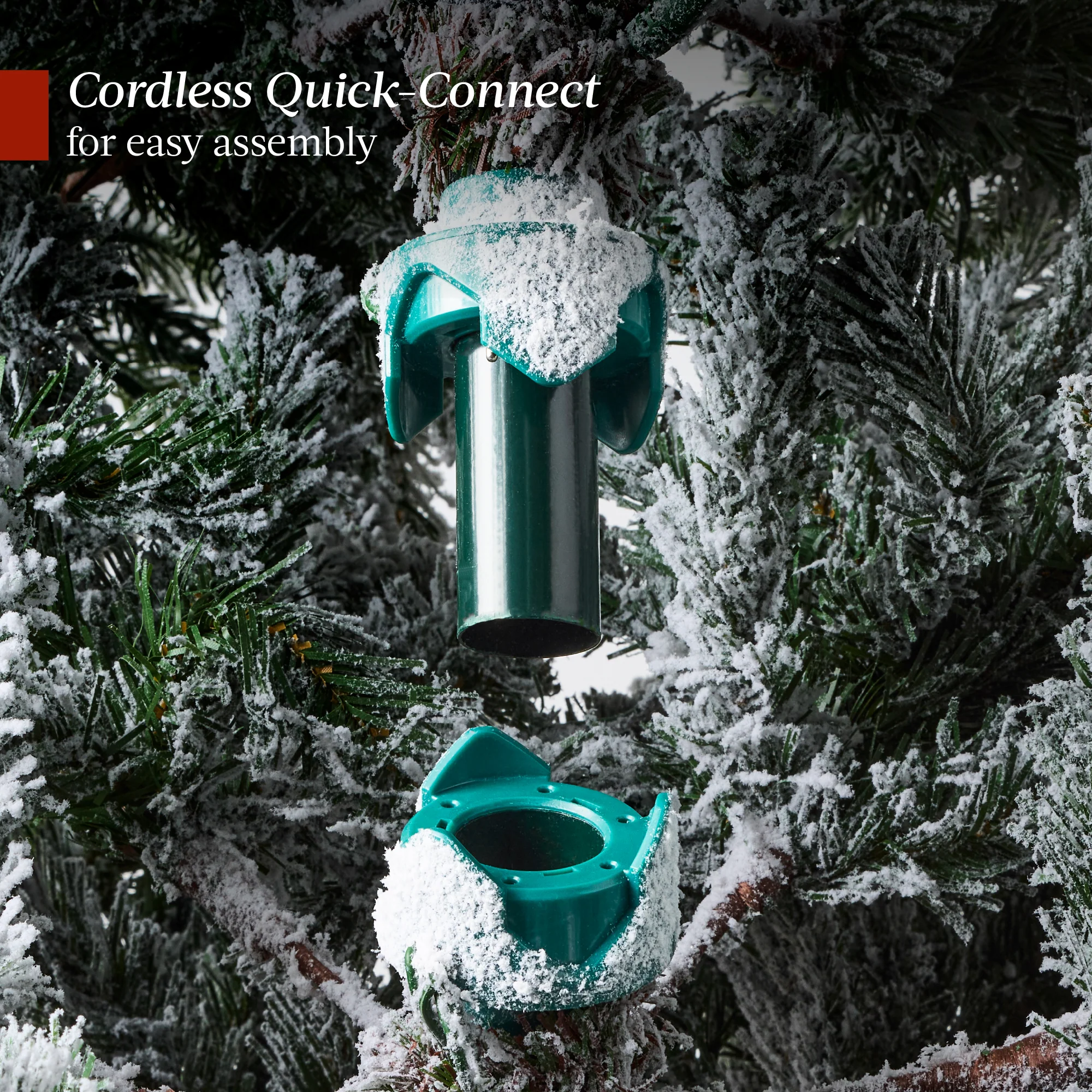 Pre-Lit Flocked Full Aspen Christmas Tree w/ 2-in-1 Twinkling Micro LEDs - Image 6