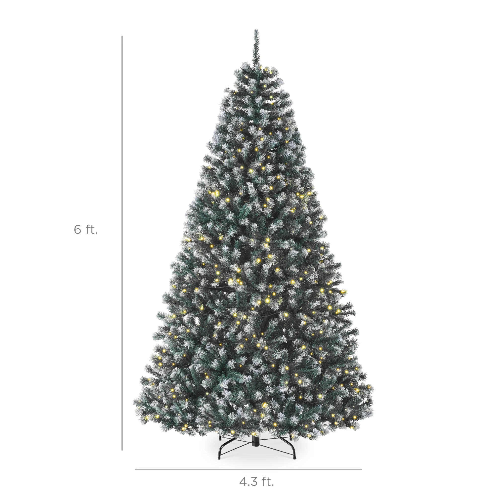 Pre-Lit Frosted Artificial Blue Spruce Christmas Tree, w/Easy Assembly - Image 18