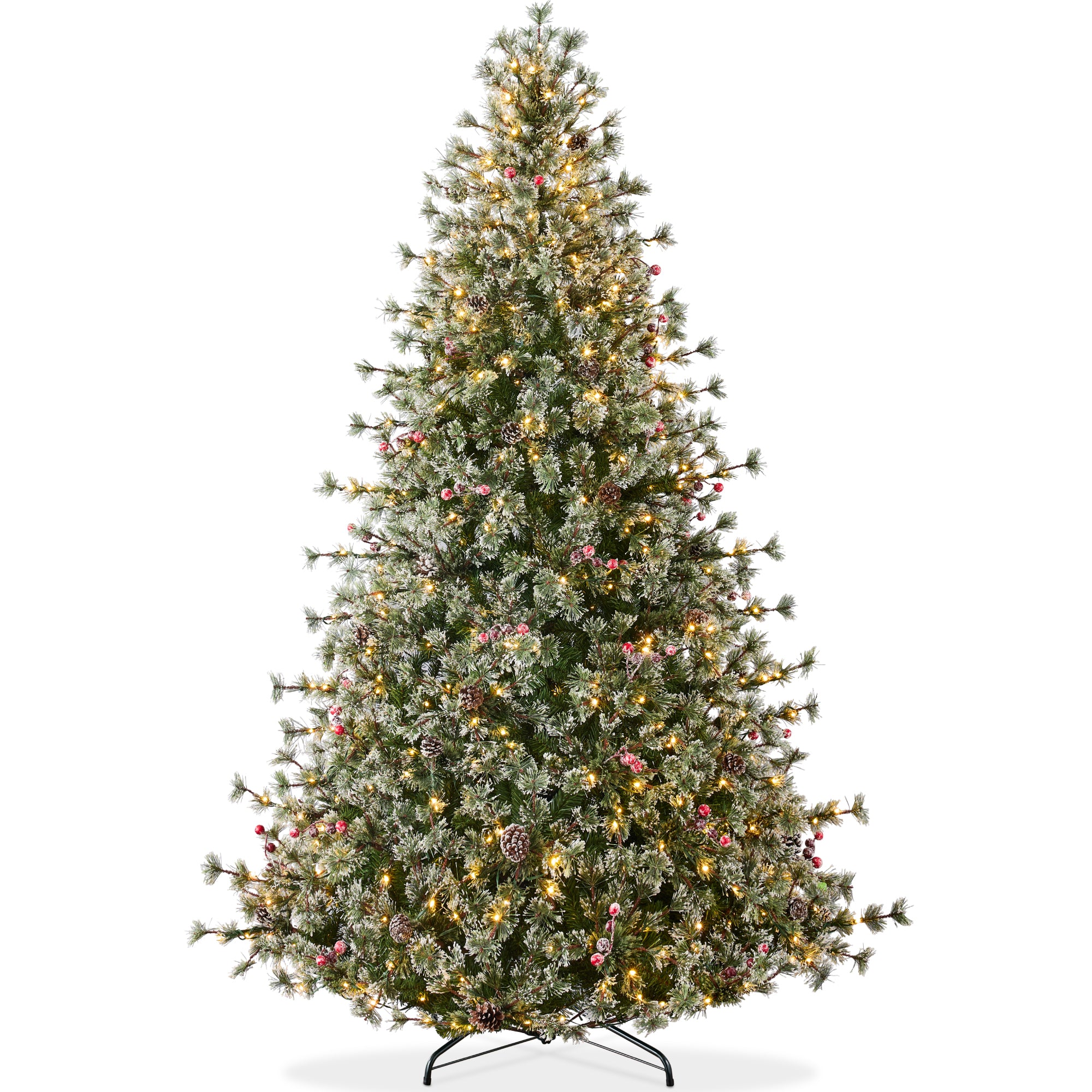 Pre-Lit Premium Semi-Flocked Cashmere Christmas Tree - Image 28
