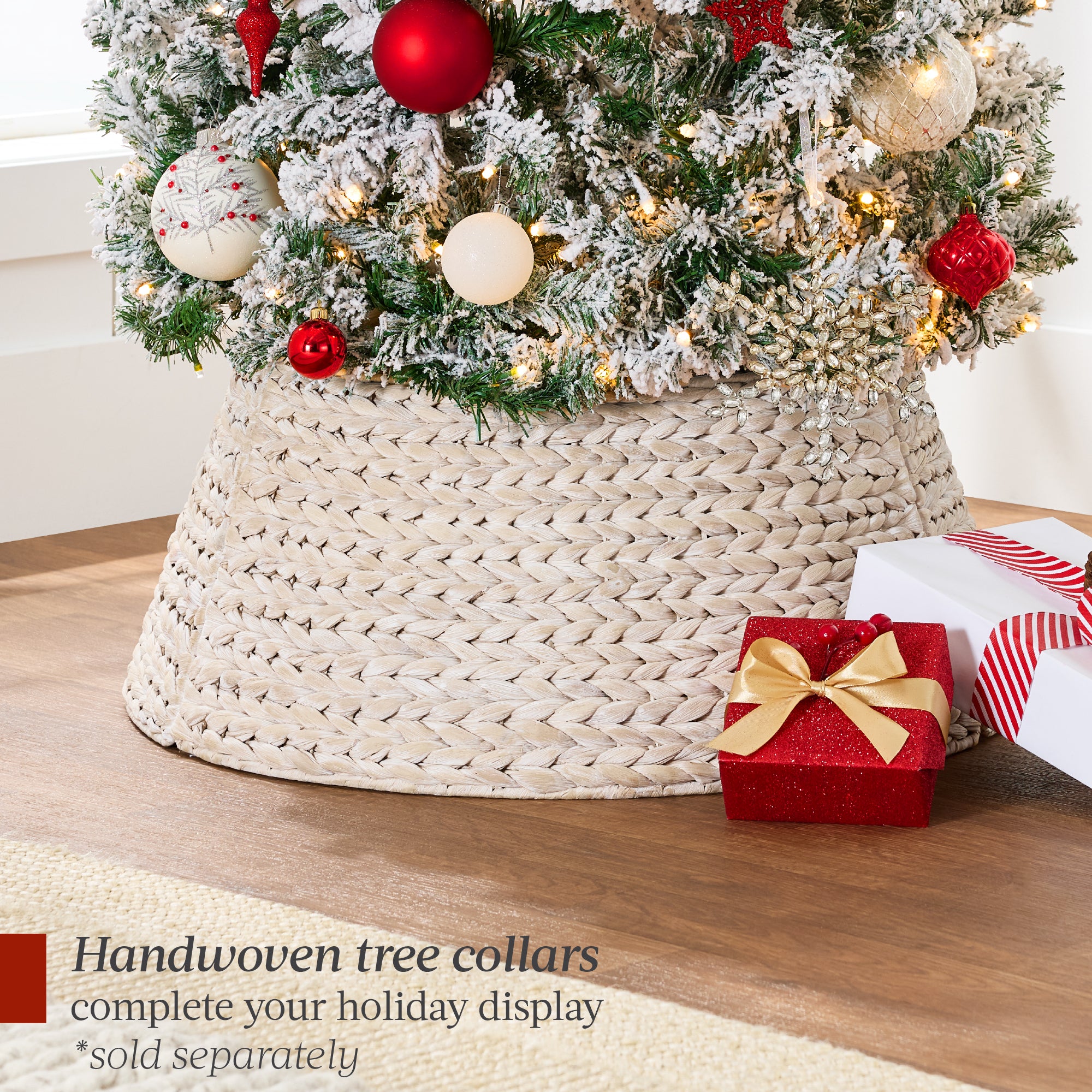 Pre-Lit Snow Flocked Artificial Pencil Christmas Tree - Image 16