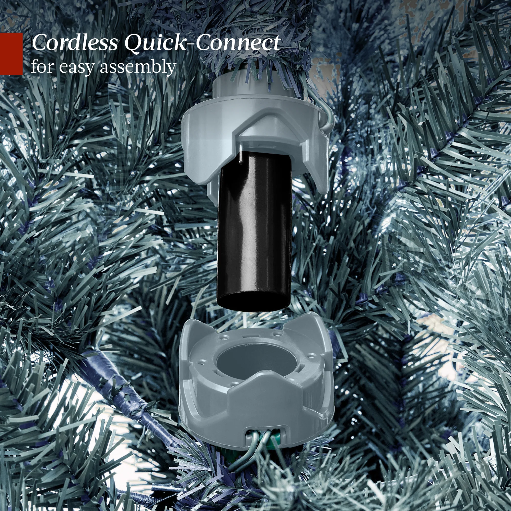 Pre-Lit Sparse Christmas Tree w/ 2-in-1 LED Lights, Cordless Connection - Image 8