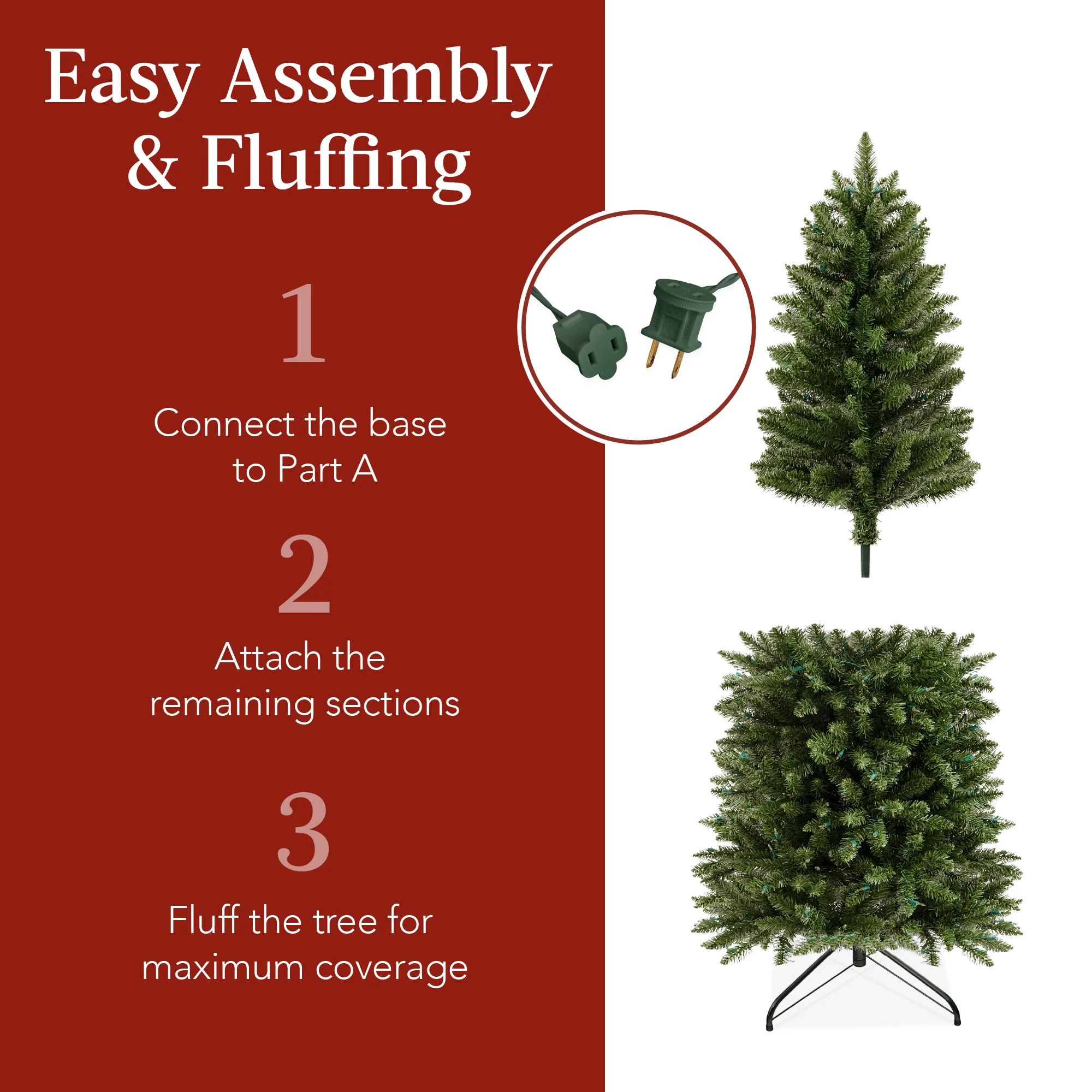 Prelit Spruce Pencil Christmas Tree w/ Incandescent Lights - Image 25