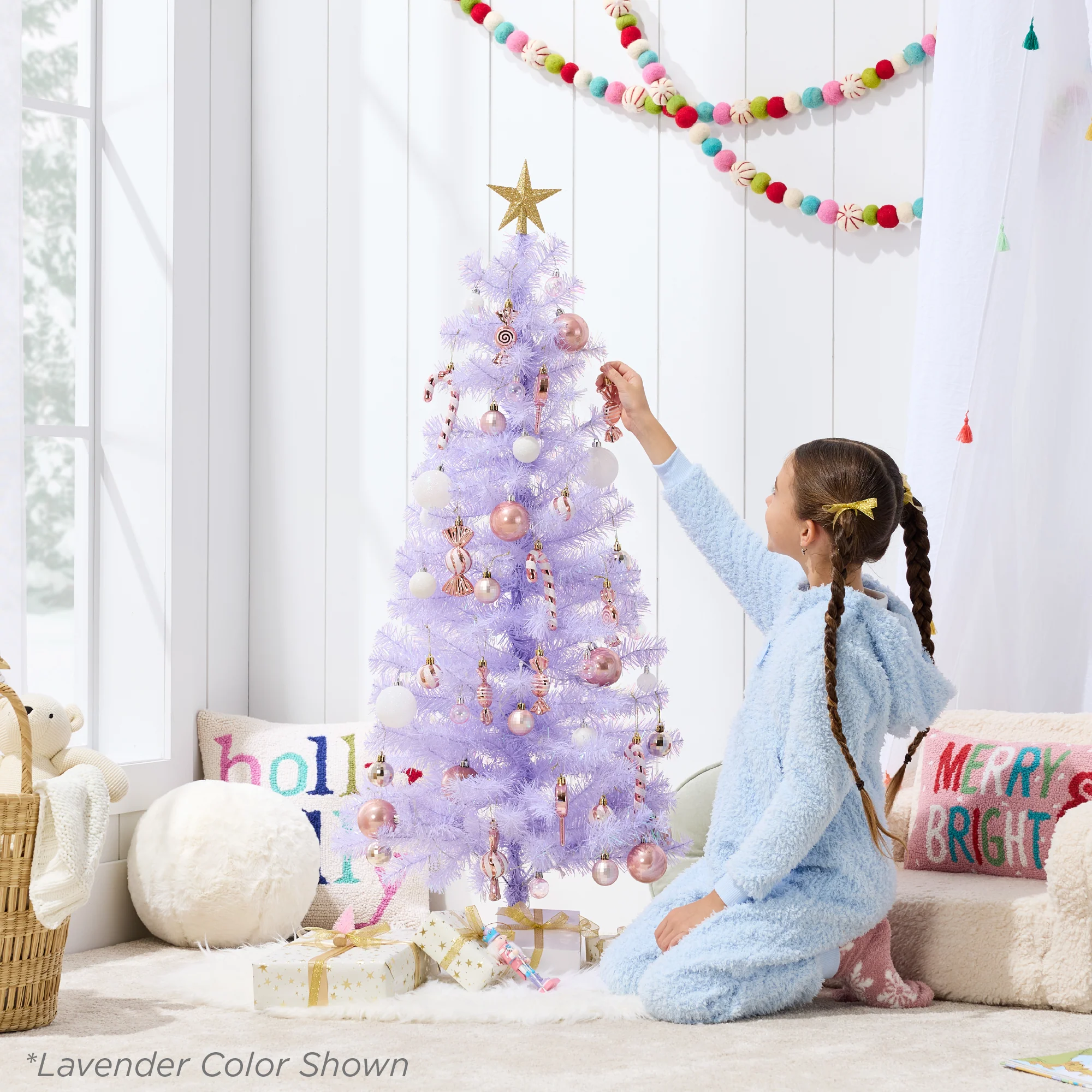 Prelit Colorful Mini Spruce Christmas Tree w/ LED Lights - 4ft - Image 35