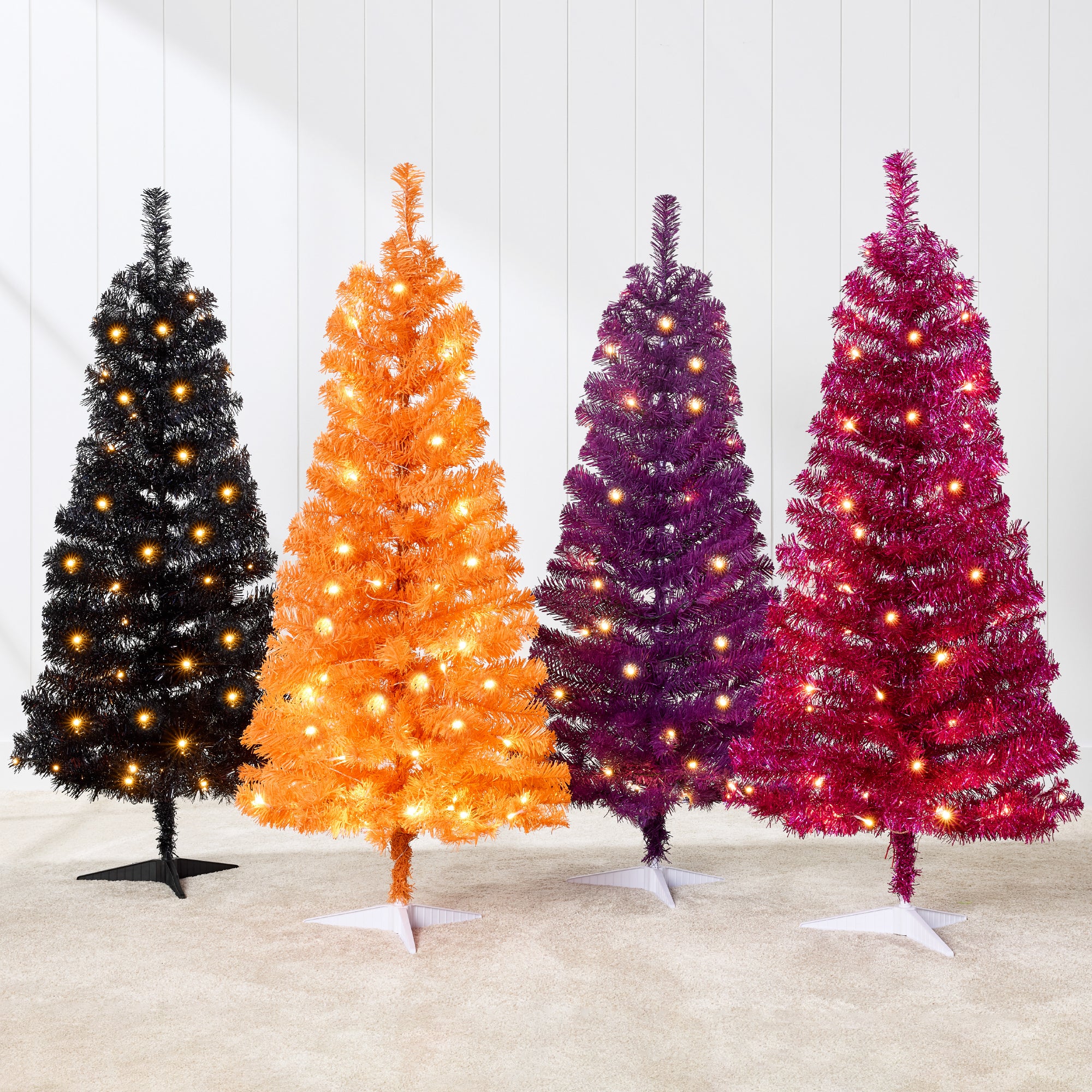 Prelit Colorful Mini Spruce Christmas Tree w/ LED Lights - 4ft - Image 39